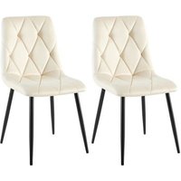 Clp Sillas de Comedor Clairton Terciopelo 55x45x85 Cm