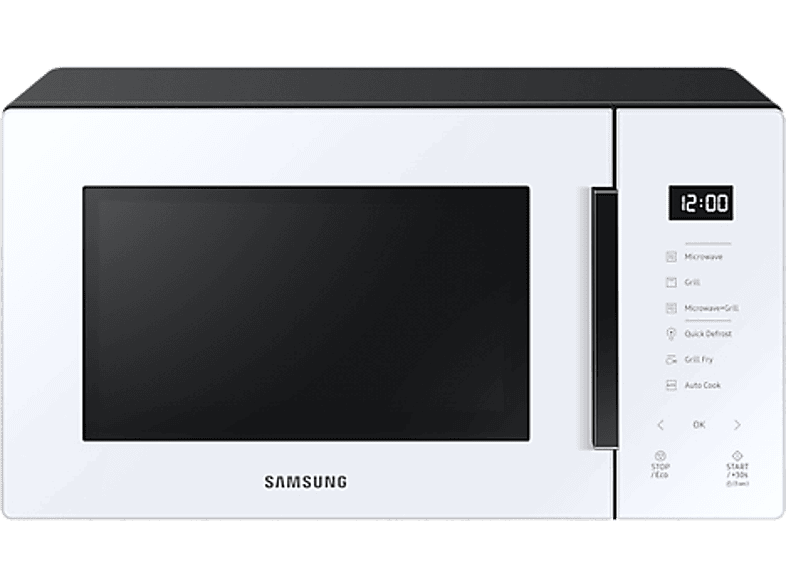 Microondas Samsung MG23T5018CW/EC con Grill, 23L, 800W Microondas Samsung MG23T5018CW/EC con Grill, 23L, 800W