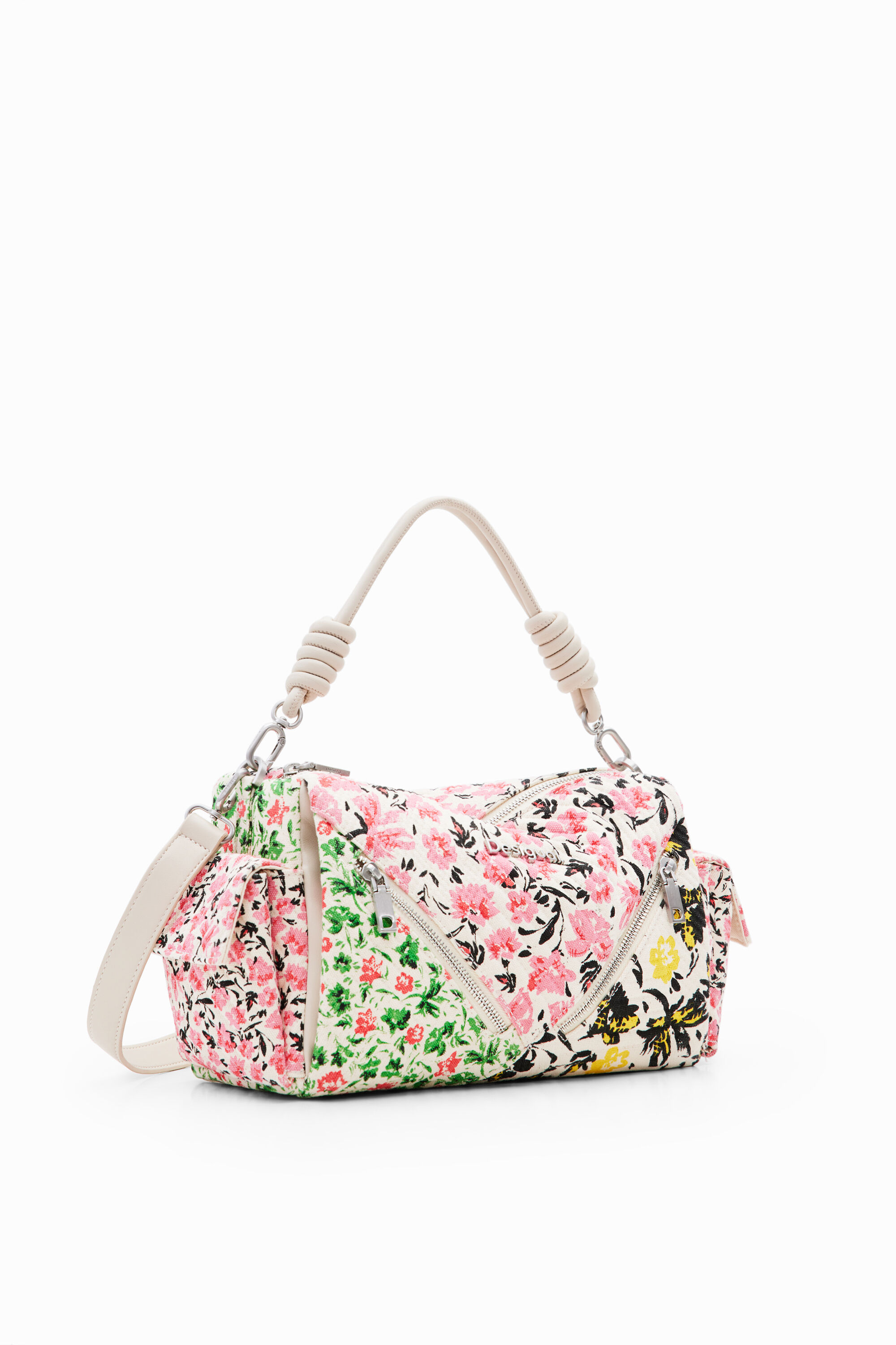 Bolso Desigual de Lona con Flores