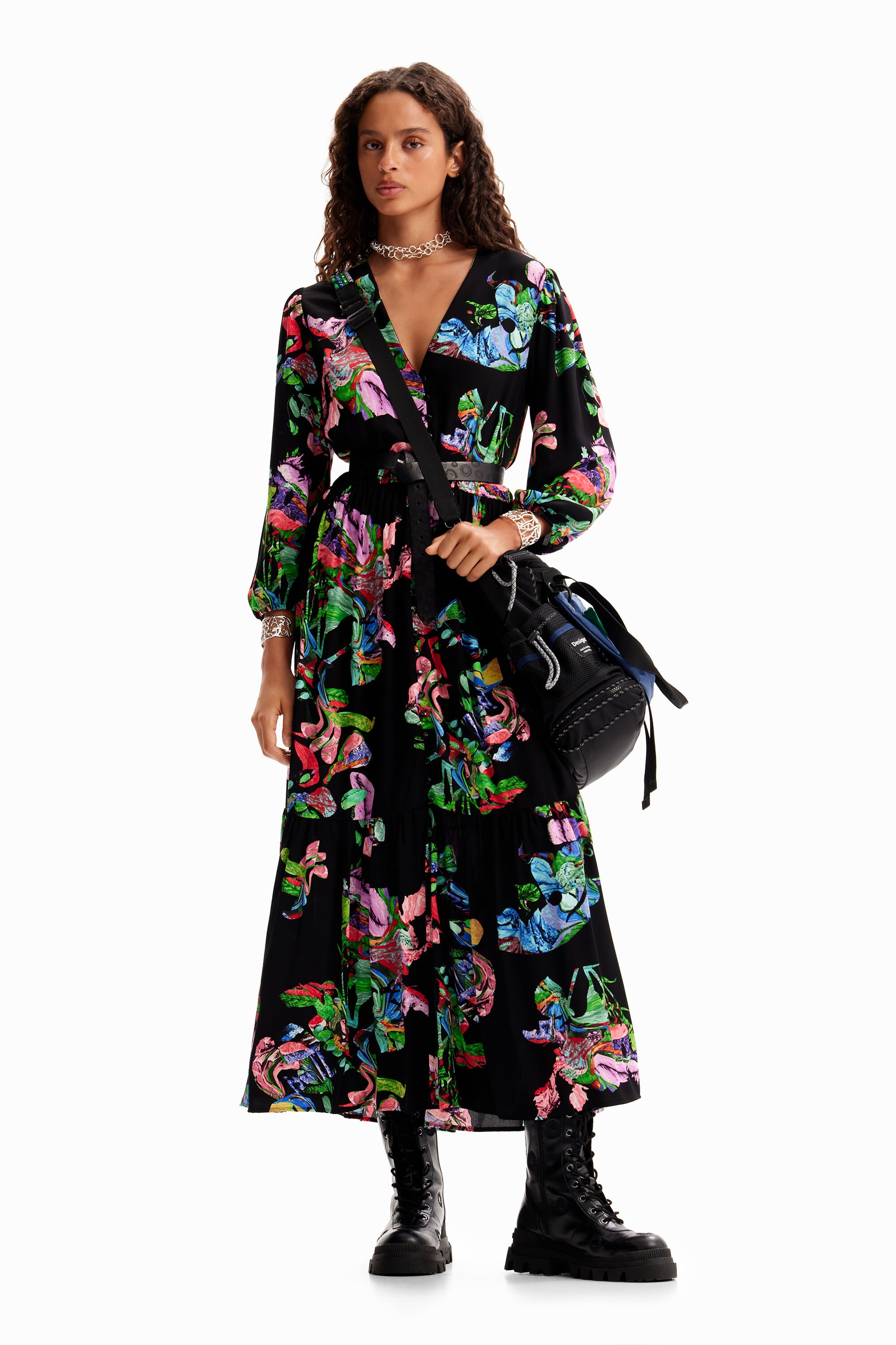 Desigual Vestido Largo Camisero M. Christian Lacroix