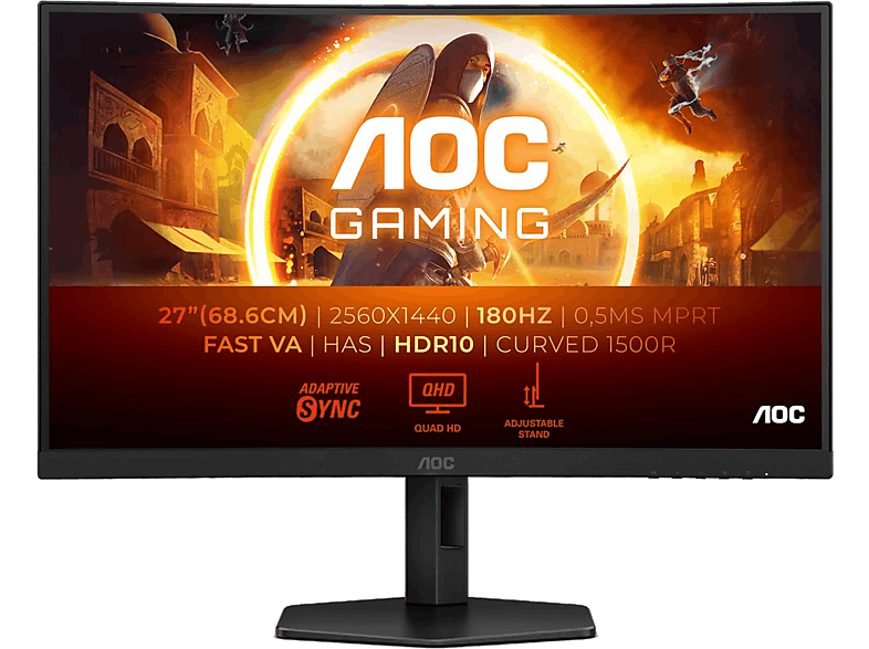 Monitor Gaming Curvo AOC CQ27G4X 27" QHD 180 Hz