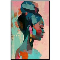 Cuadro Decorativo "Africana" con Marco Negro