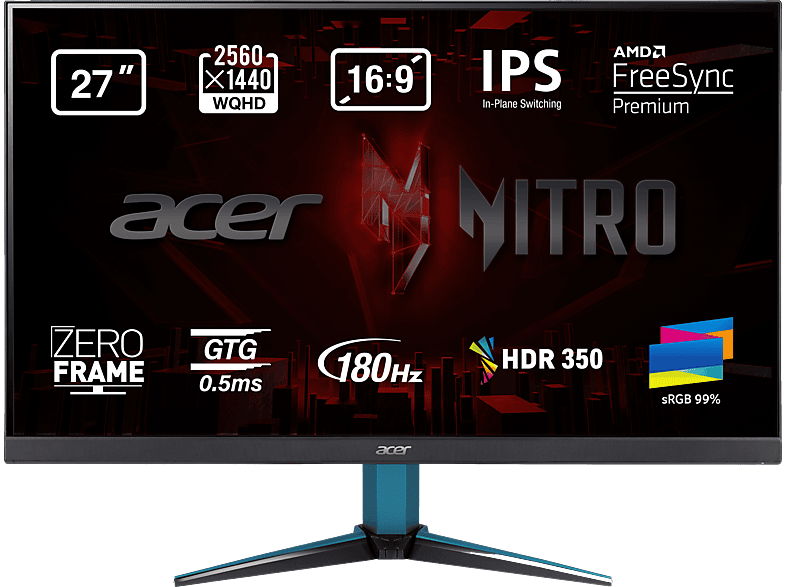 Monitor Gaming Acer Nitro VG271UM3 27" WQHD 180Hz IPS