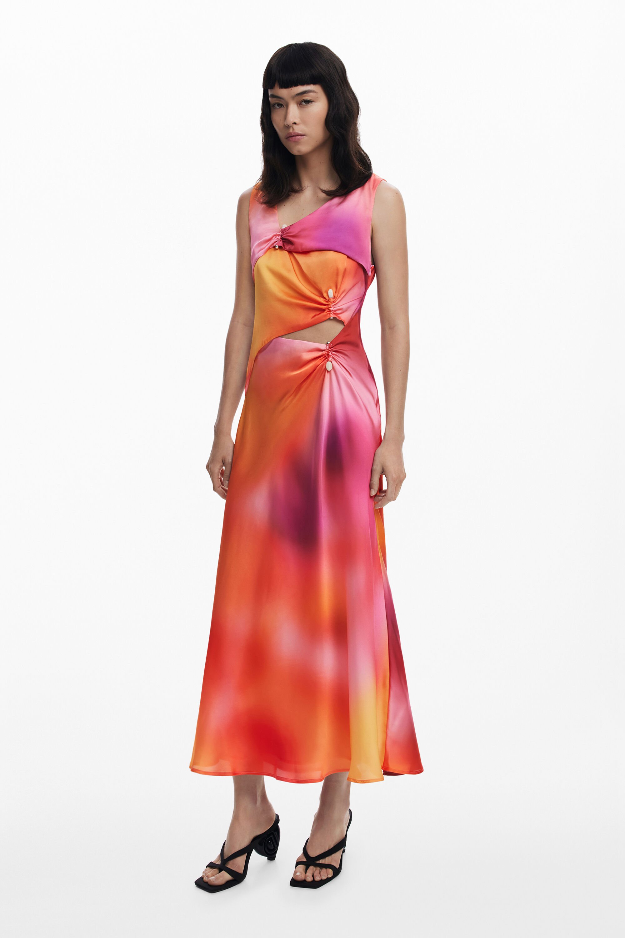 Vestido largo Desigual con piercings