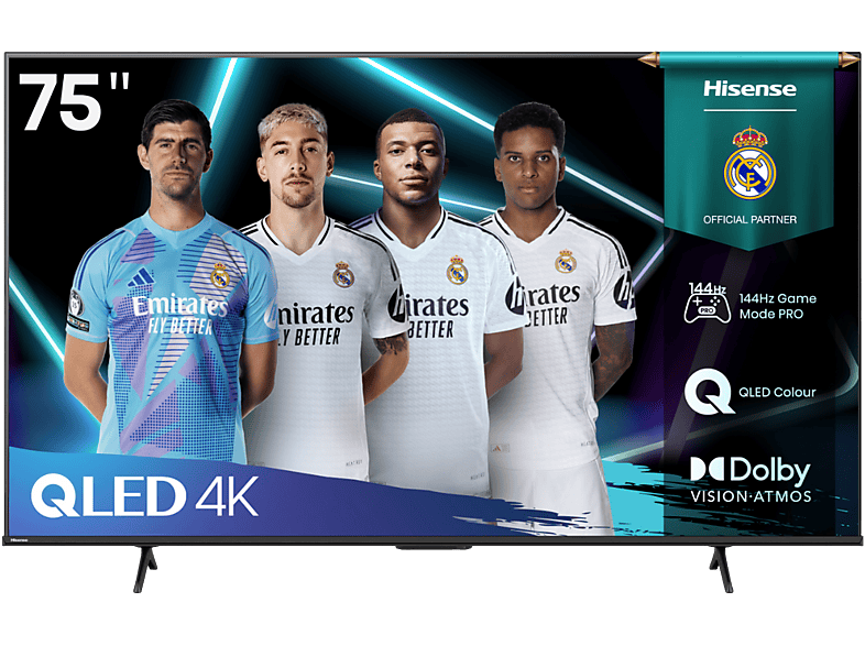 TV Hisense 75E7Q PRO 75" QLED 4K UHD Smart HDR Dolby MS12 Quantum Dot 144 Hz IA Upscaler Quad Core/MT9618