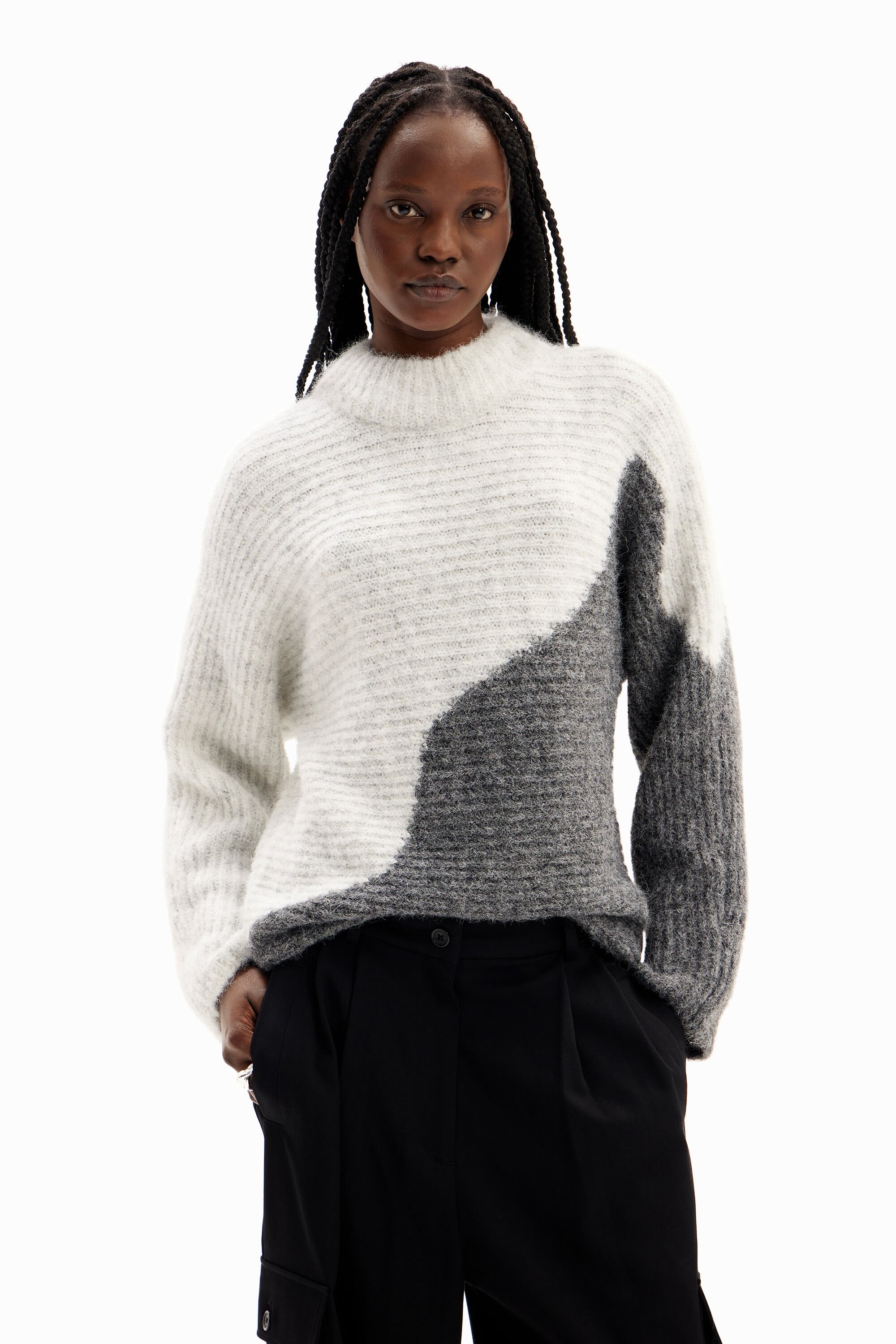 Jersey oversize bicolor "fehombre" Desigual Jersey oversize bicolor "fehombre" Desigual