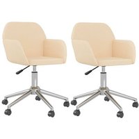 Vidaxl Sillas De Comedor Giratorias 2 Unidades Tela Vidaxl Sillas De Comedor Giratorias 2 Unidades Tela