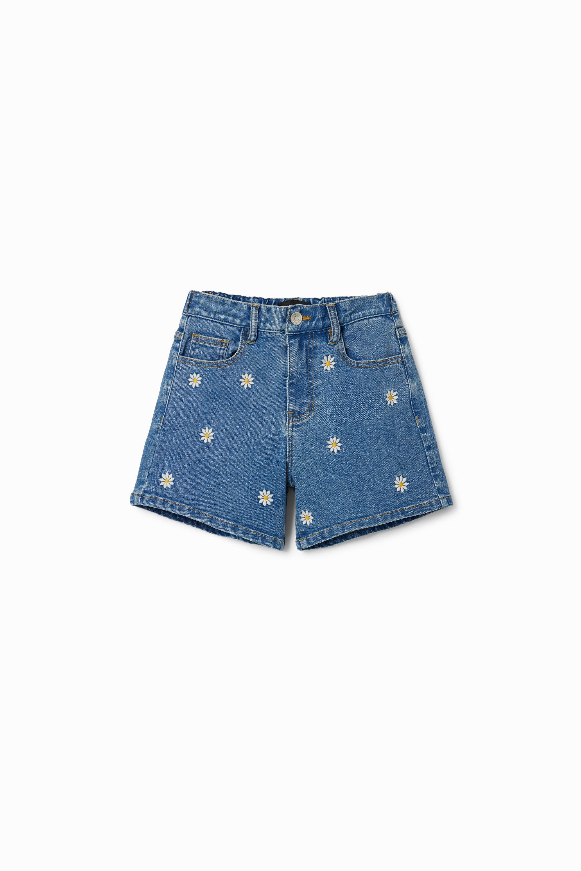 Desigual Pantalones Cortos Vaqueros Margaritas Desigual Pantalones Cortos Vaqueros Margaritas