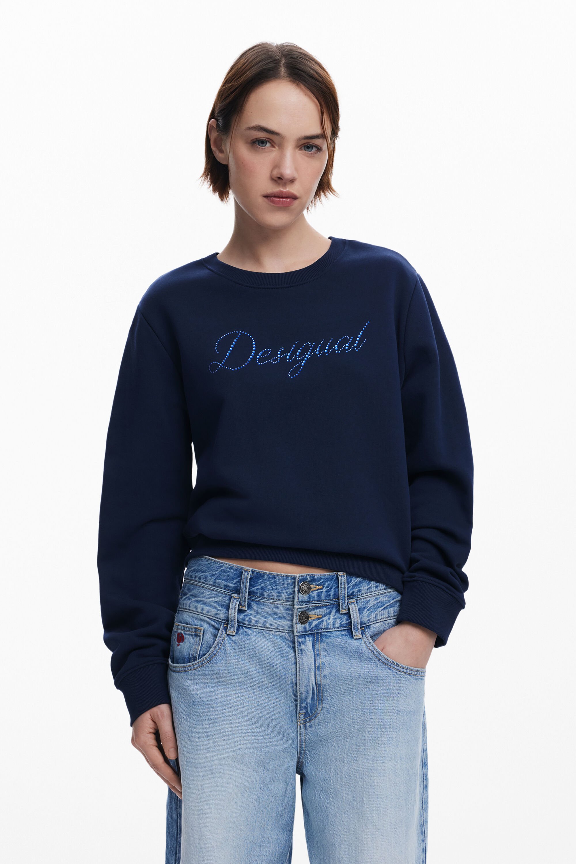 Desigual Sudadera logo strass fehombre