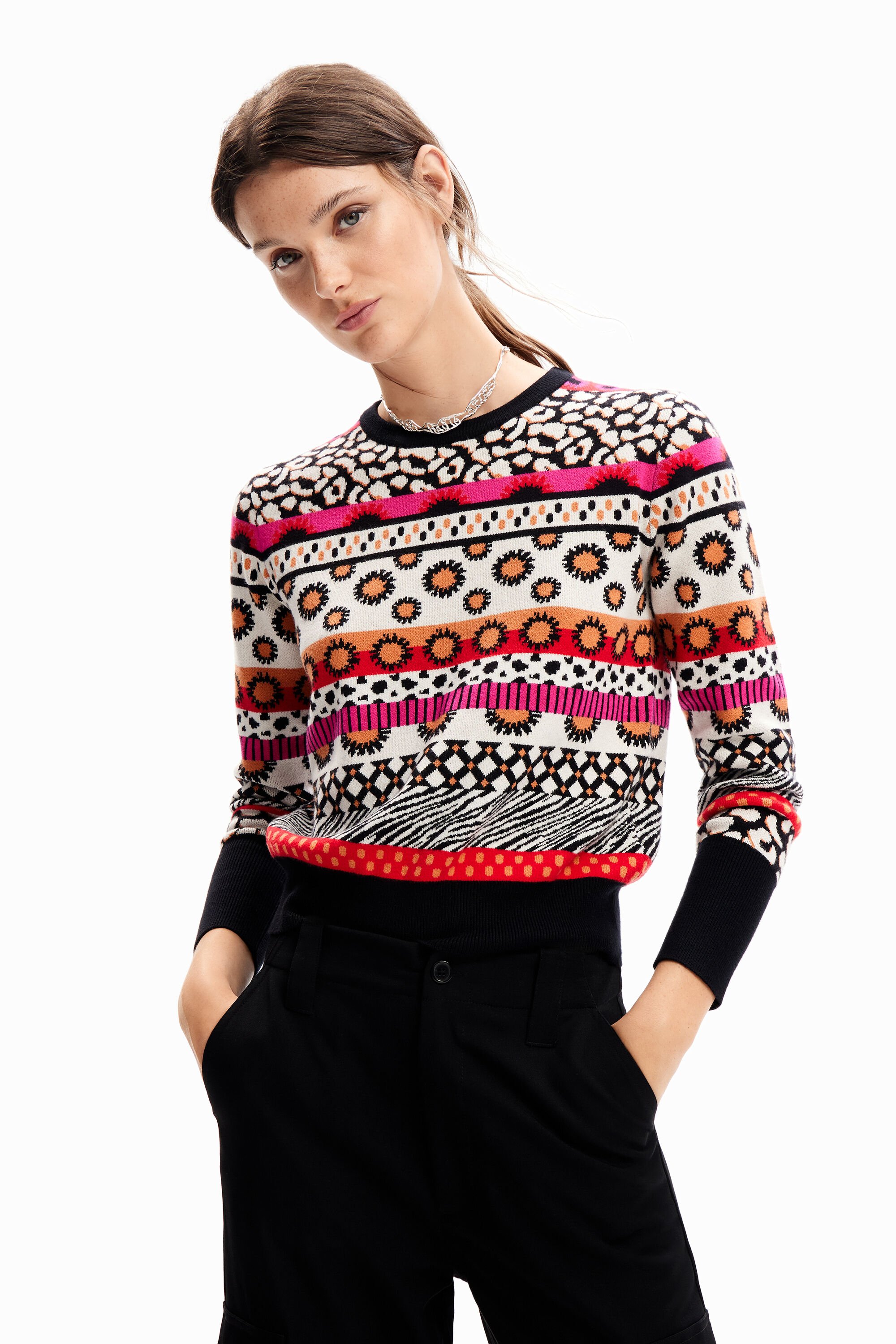 Jersey corto cenefas Desigual para hombre Jersey corto cenefas Desigual para hombre