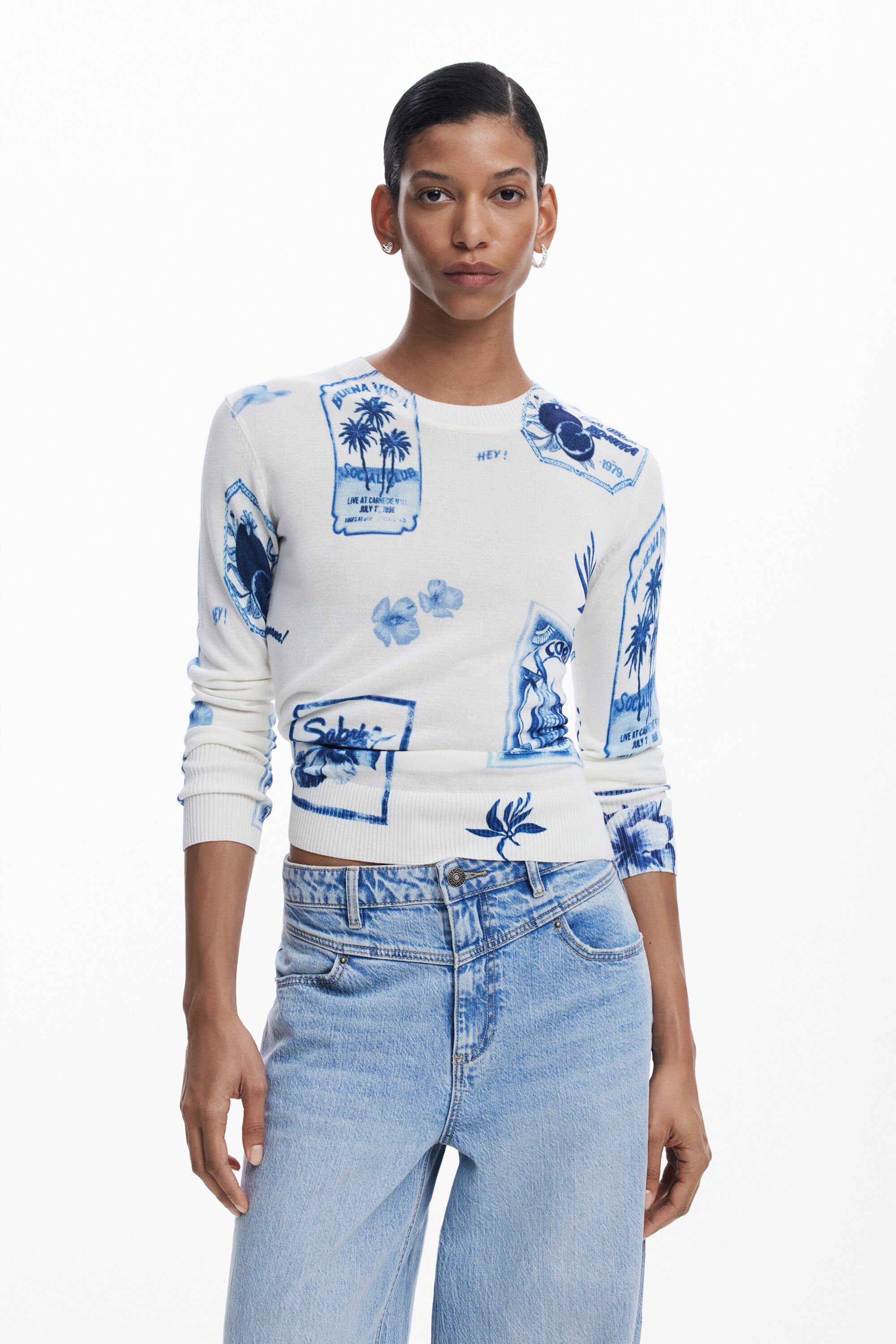 Jersey Desigual sellos tropicales fehombre