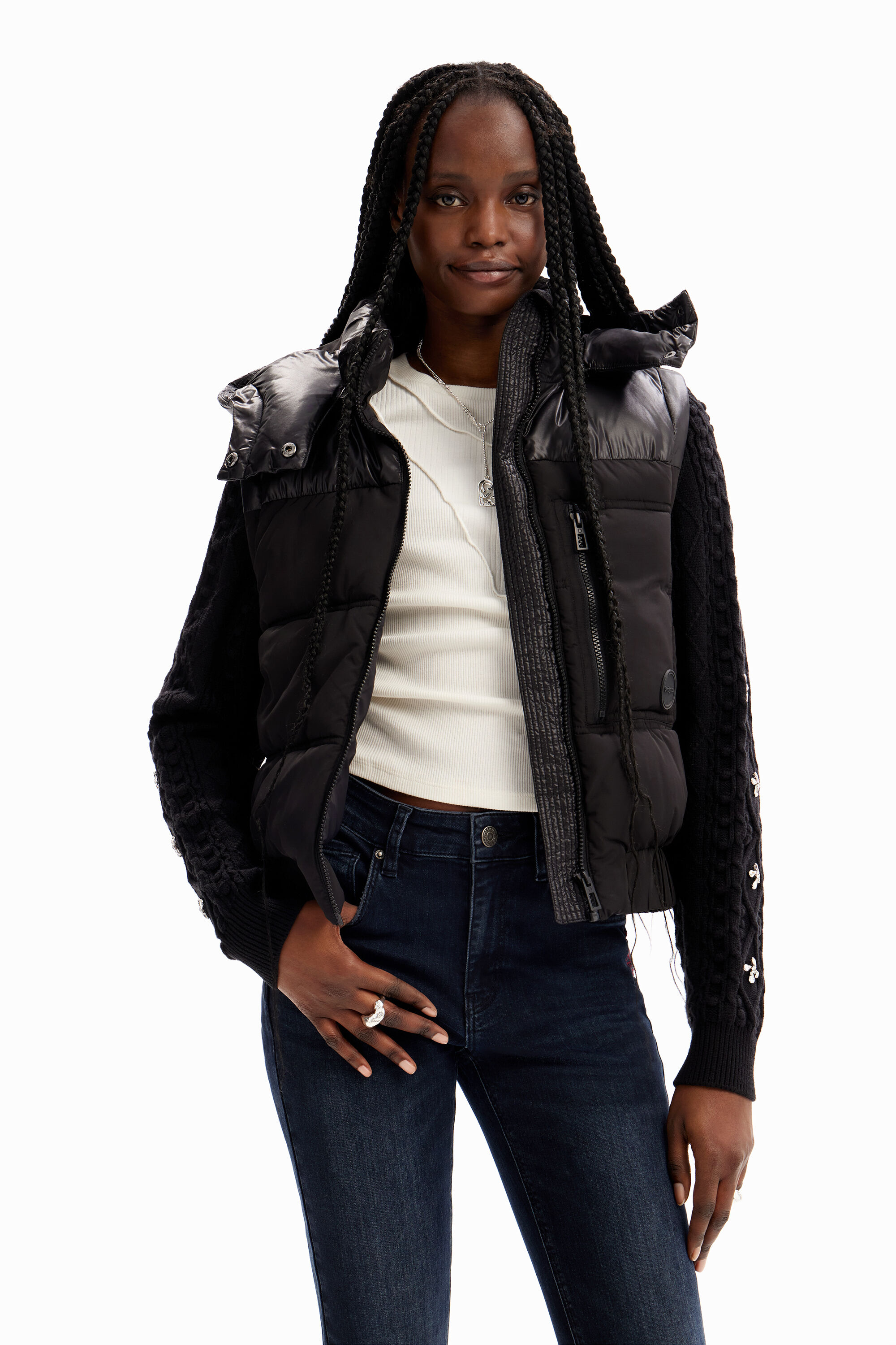 Chaqueta acolchada desmontable Desigual para hombre