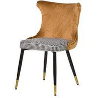 Silla Tachuelas Velvet Amarillo Aspen 49x54x82 Cm
