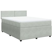 Cama Box Spring Con Colchón Terciopelo 140x190 Cm Vidaxl