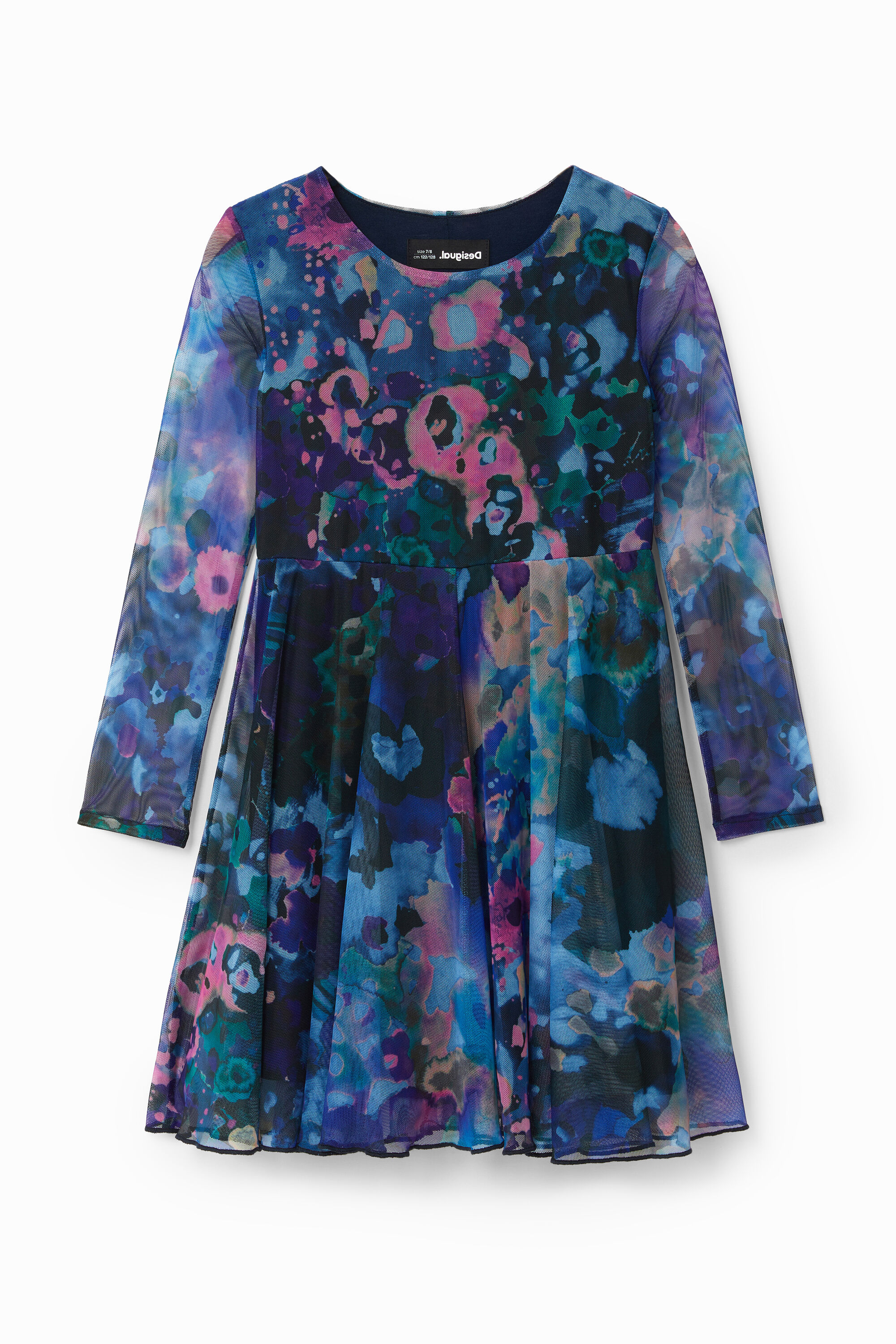 Desigual Vestido talle alto flores