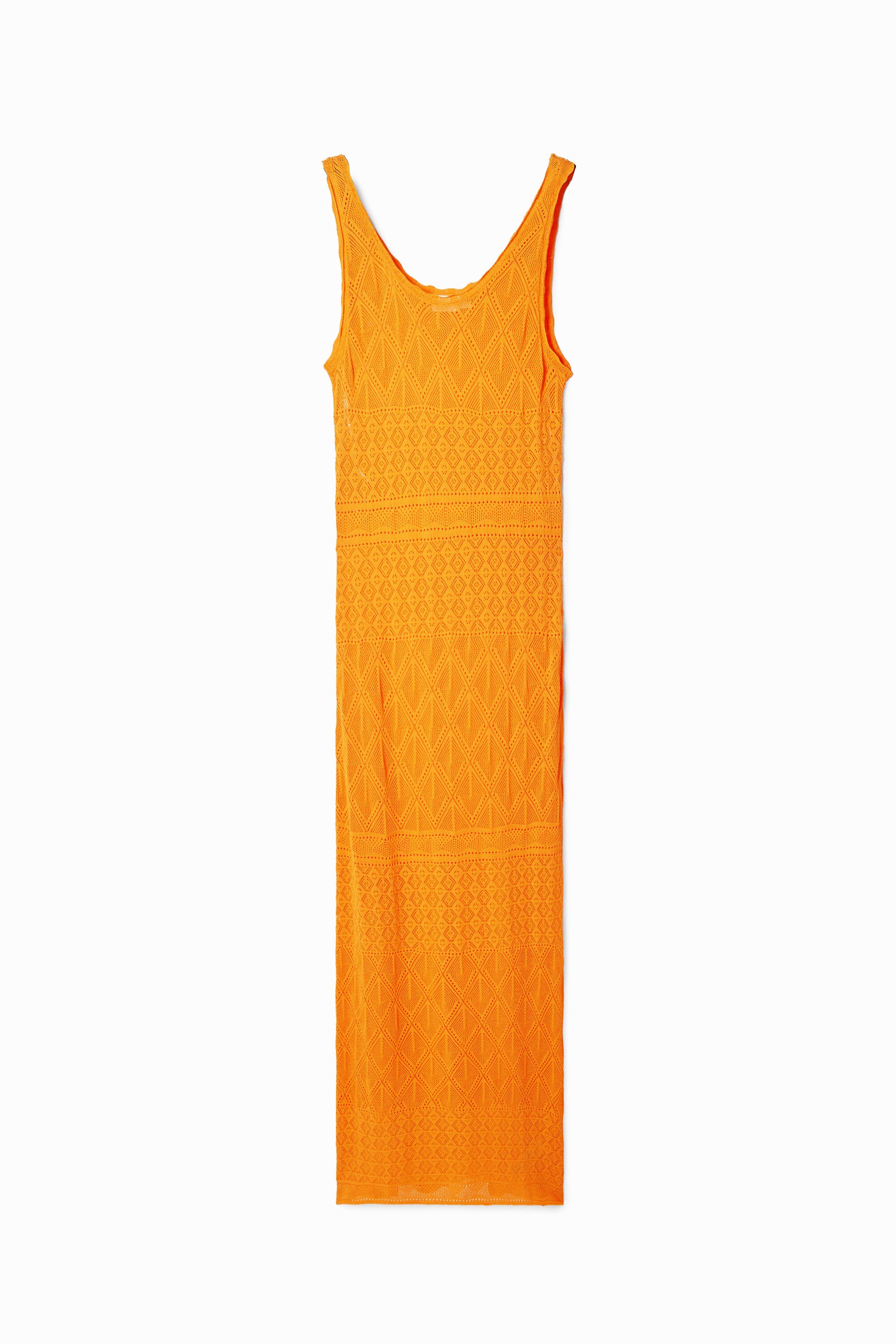 Vestido midi tirantes calado fehombre