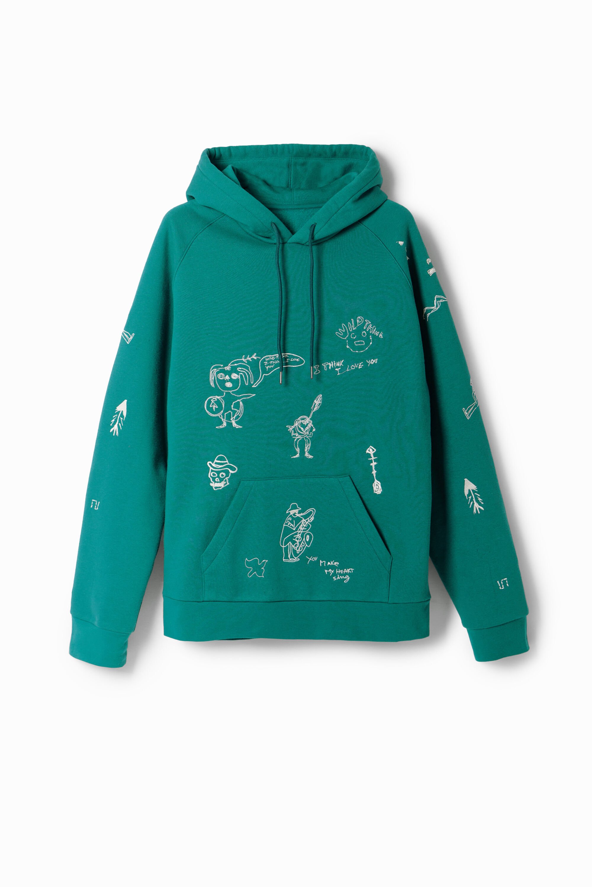 Sudadera con capucha y bordados para hombre Desigual