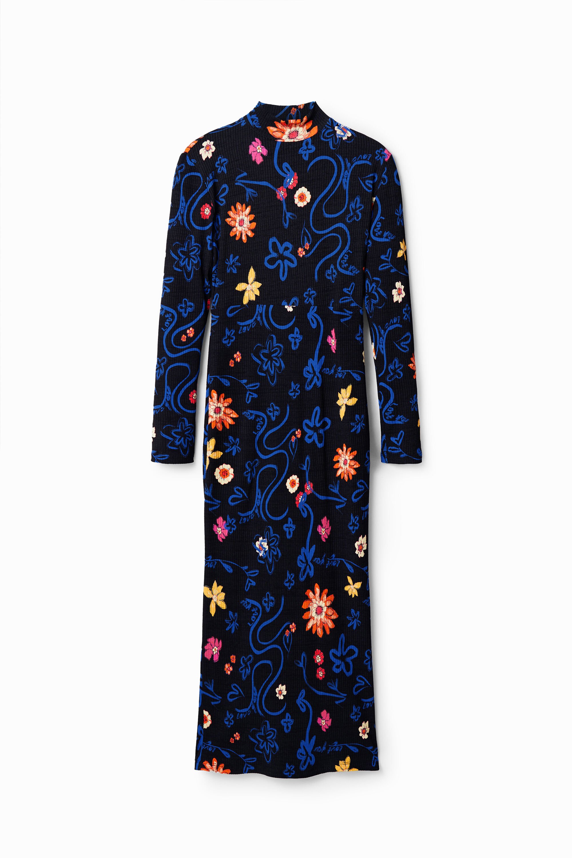 Vestido Midi Slim Flores