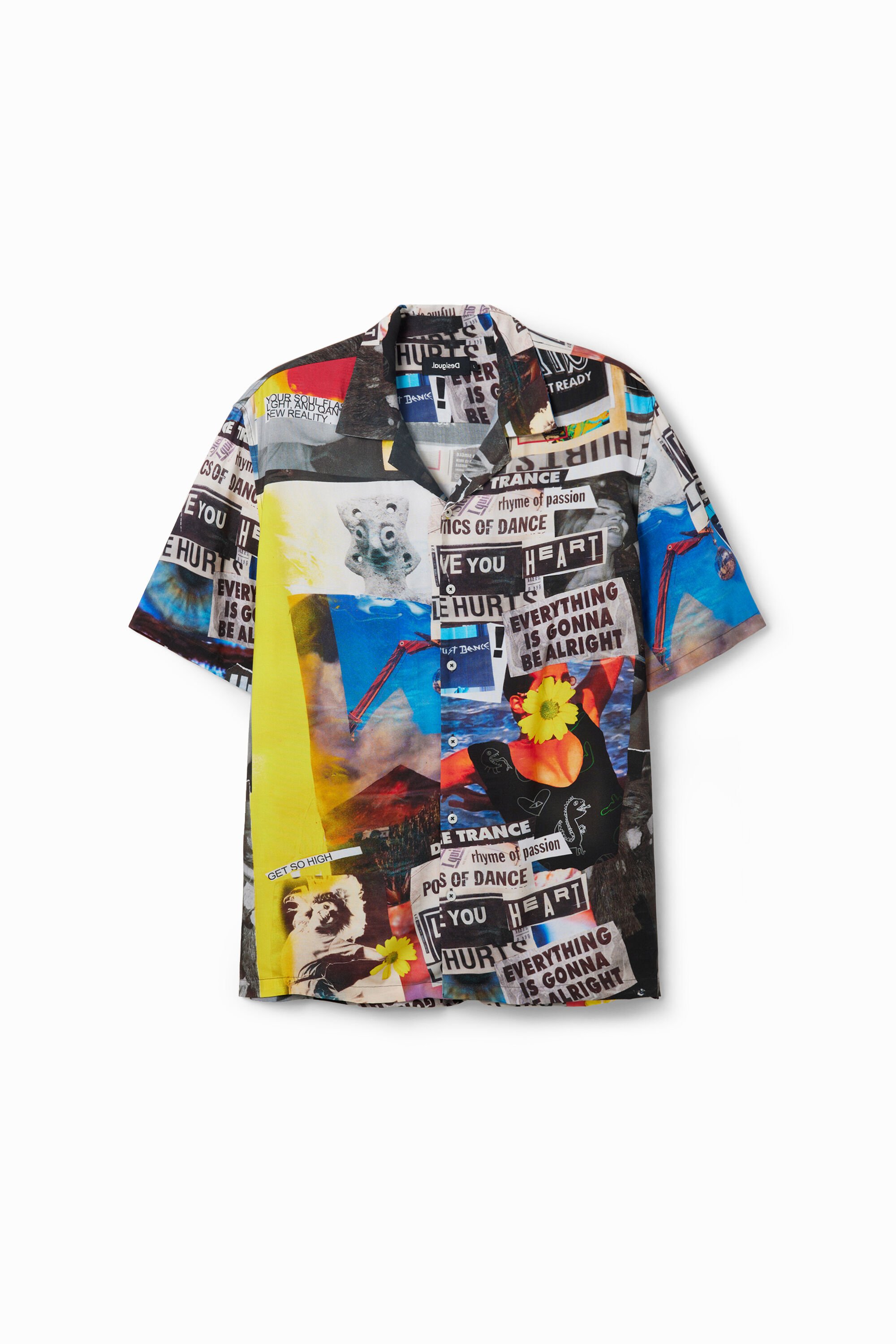 Camisa Desigual Resort Periódico para Hombre