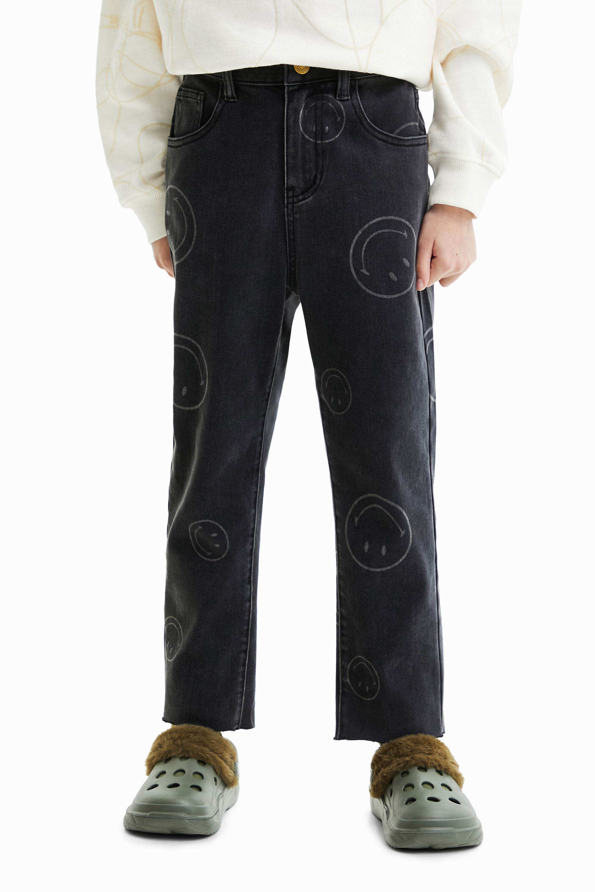 Vaquero recto Smiley® de hombre Desigual Vaquero recto Smiley® de hombre Desigual