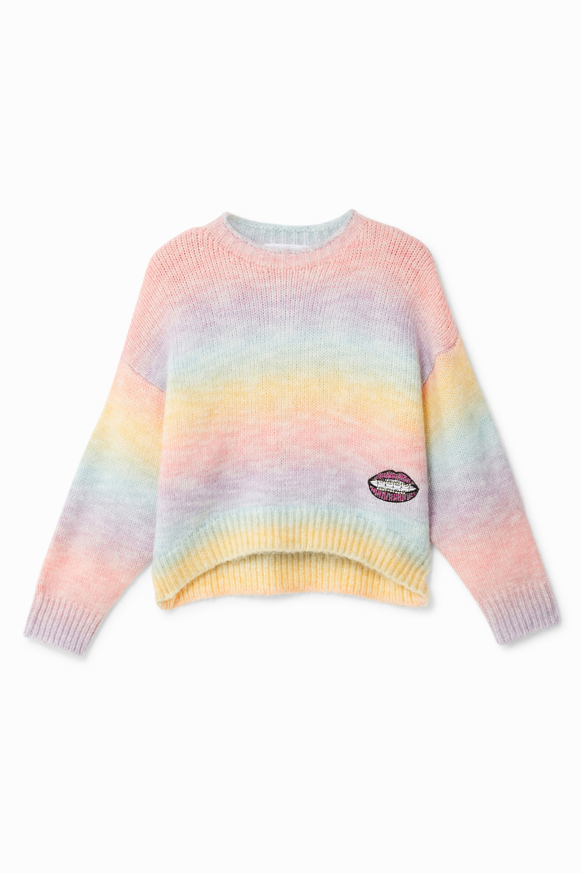 Jersey oversize punto arcoíris Desigual para hombre Jersey oversize punto arcoíris Desigual para hombre