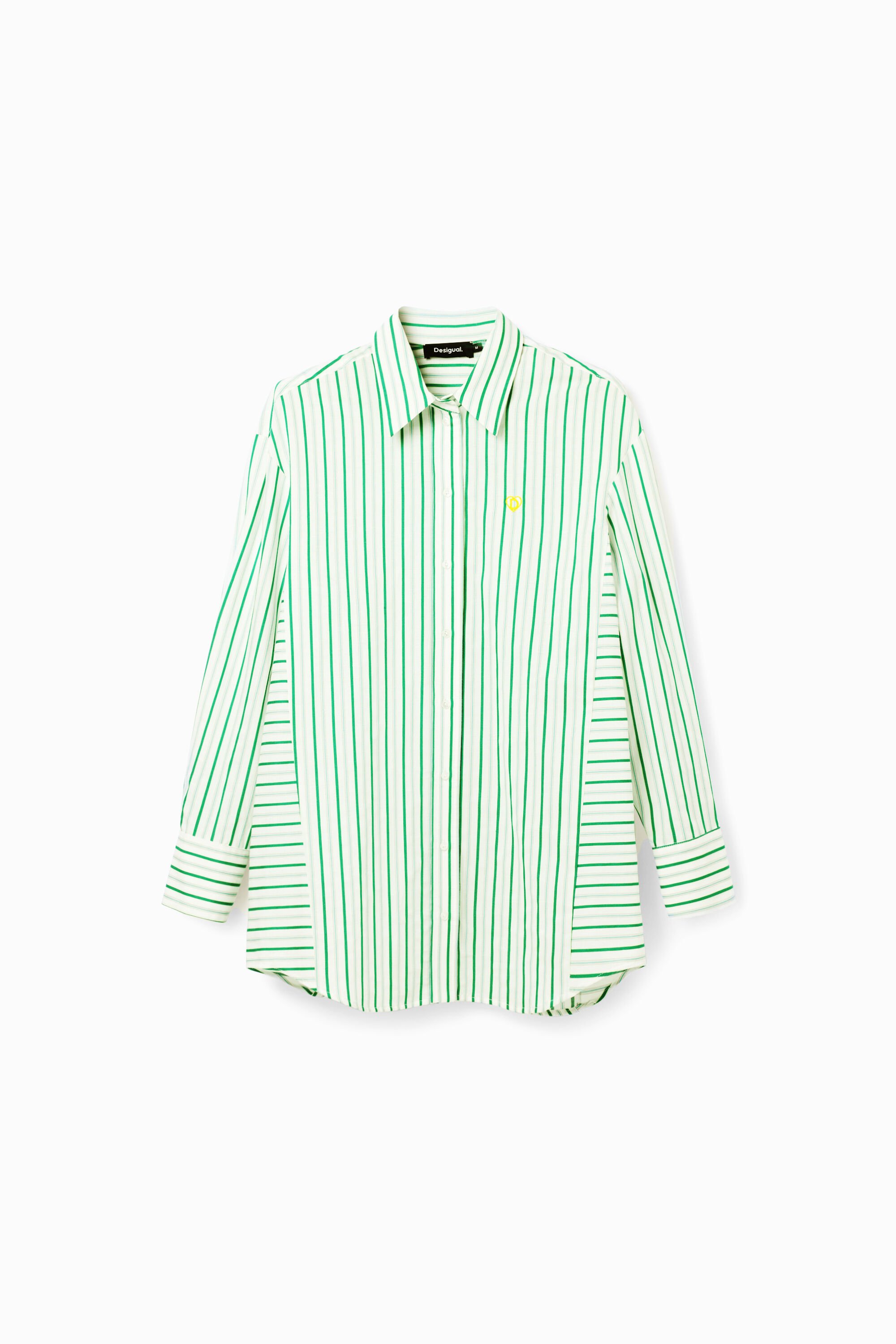 Camisa Desigual Raya Oversize - Estampado Rallado Camisa Desigual Raya Oversize - Estampado Rallado