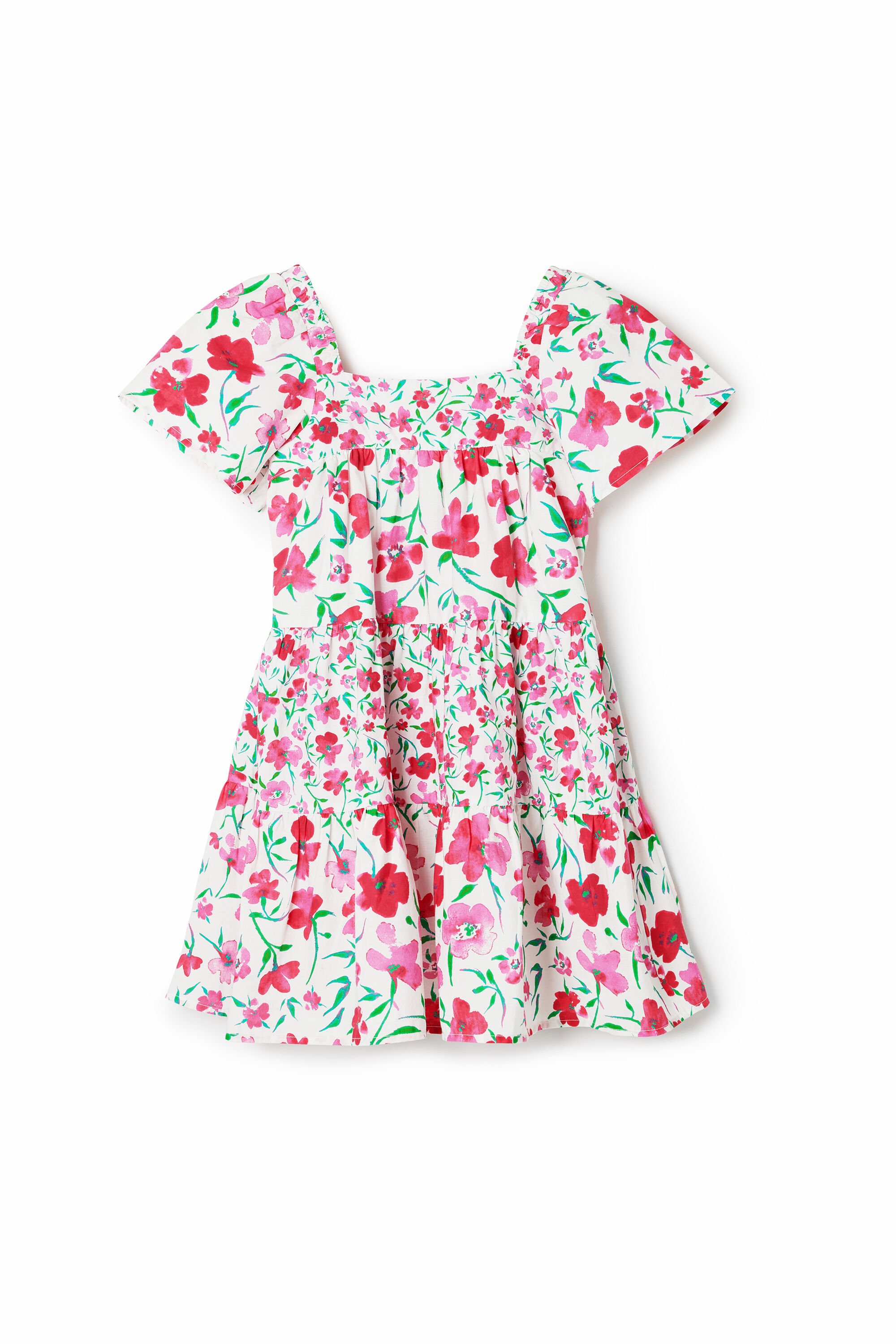 Vestido Desigual con Lazada y Flores
