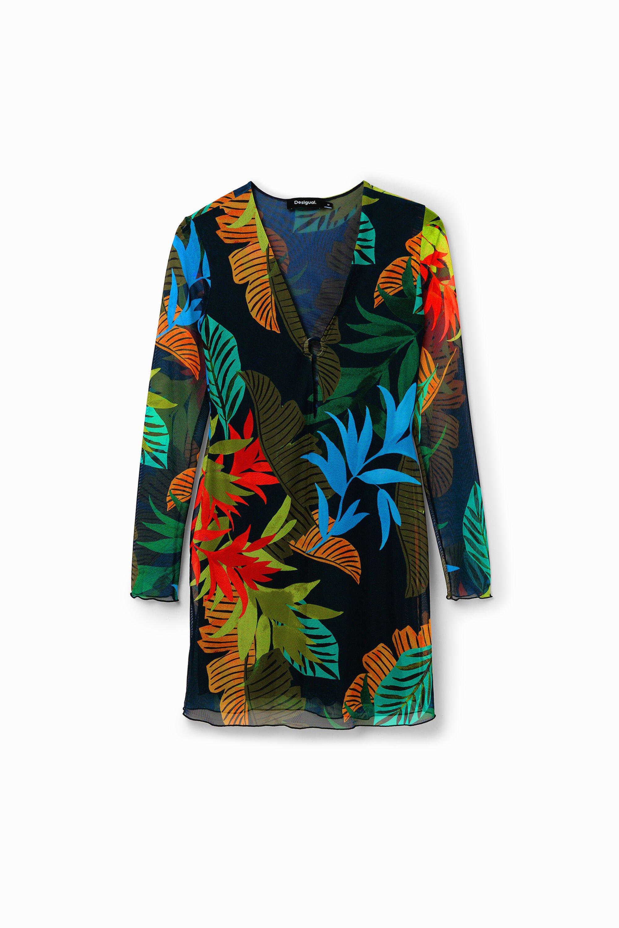 Vestido mini tul tropical Desigual