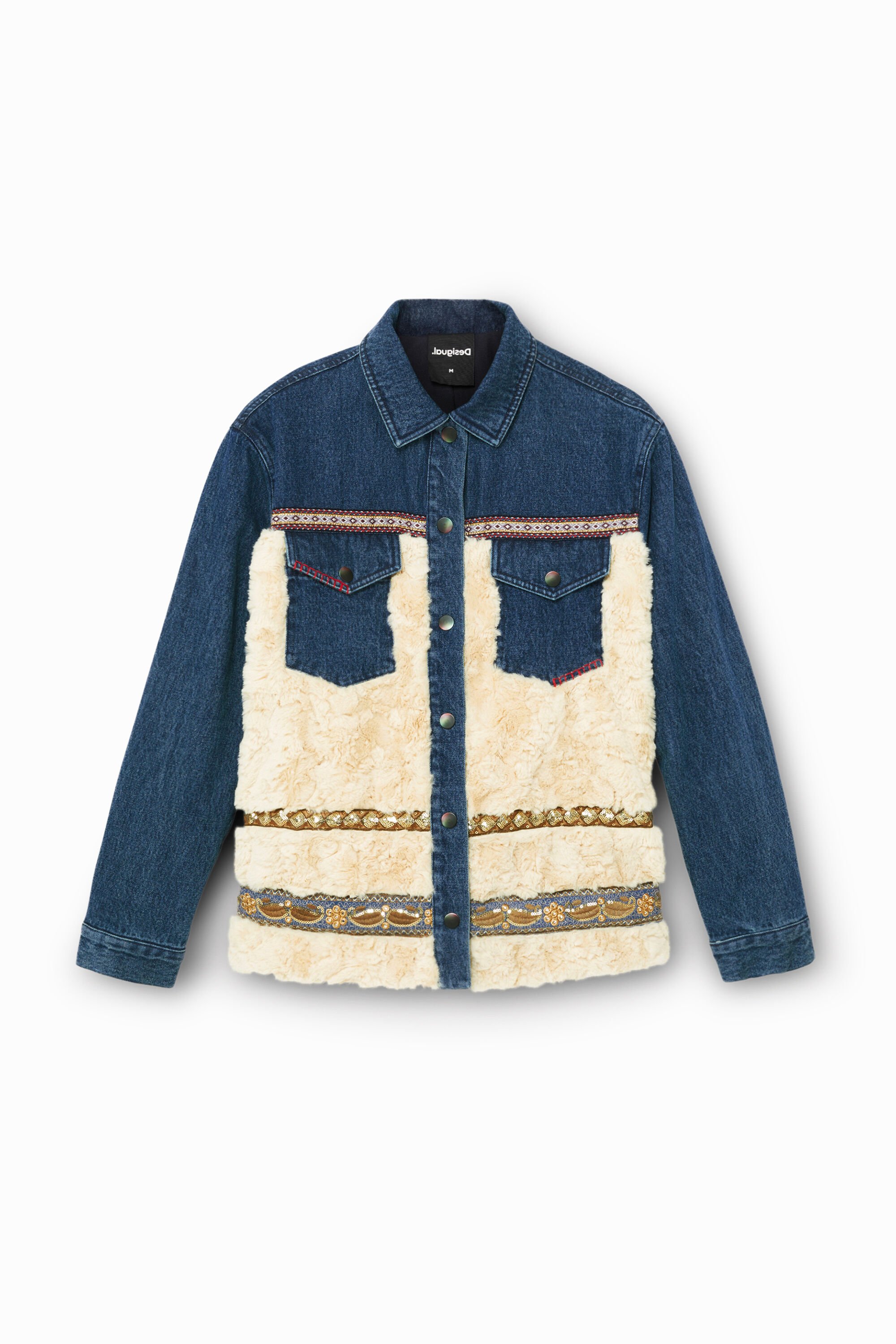 Chaqueta Desigual Híbrida Vaquera Borreguito Hombre