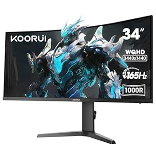 Monitor Koorui UltraWide Curvo 34" UWQHD 3440x1440 165Hz HDR400 21:9
