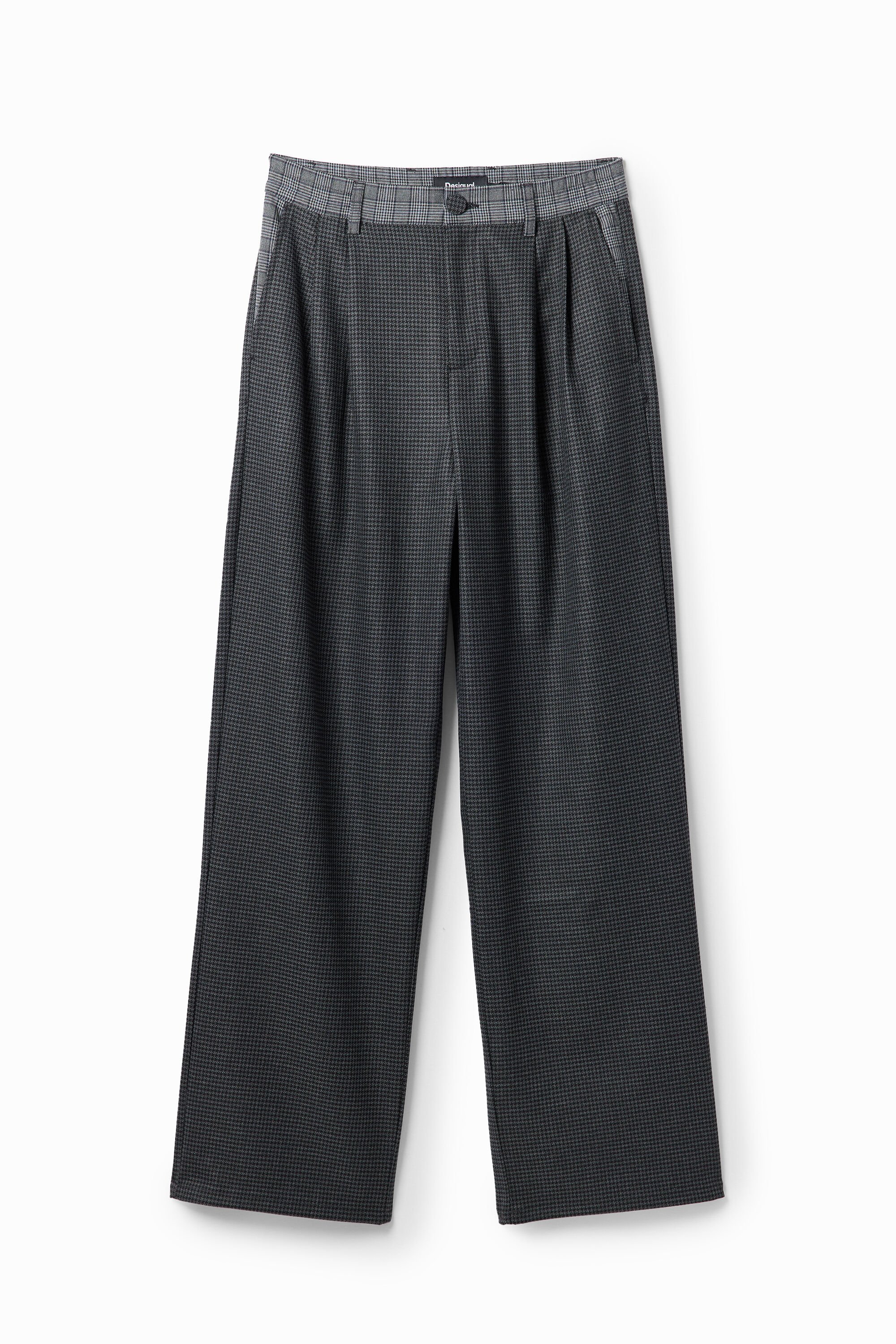 Desigual Pantalón recto pata de gallo para hombre