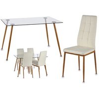 Conjunto de Mesa con 4 Sillas Davi