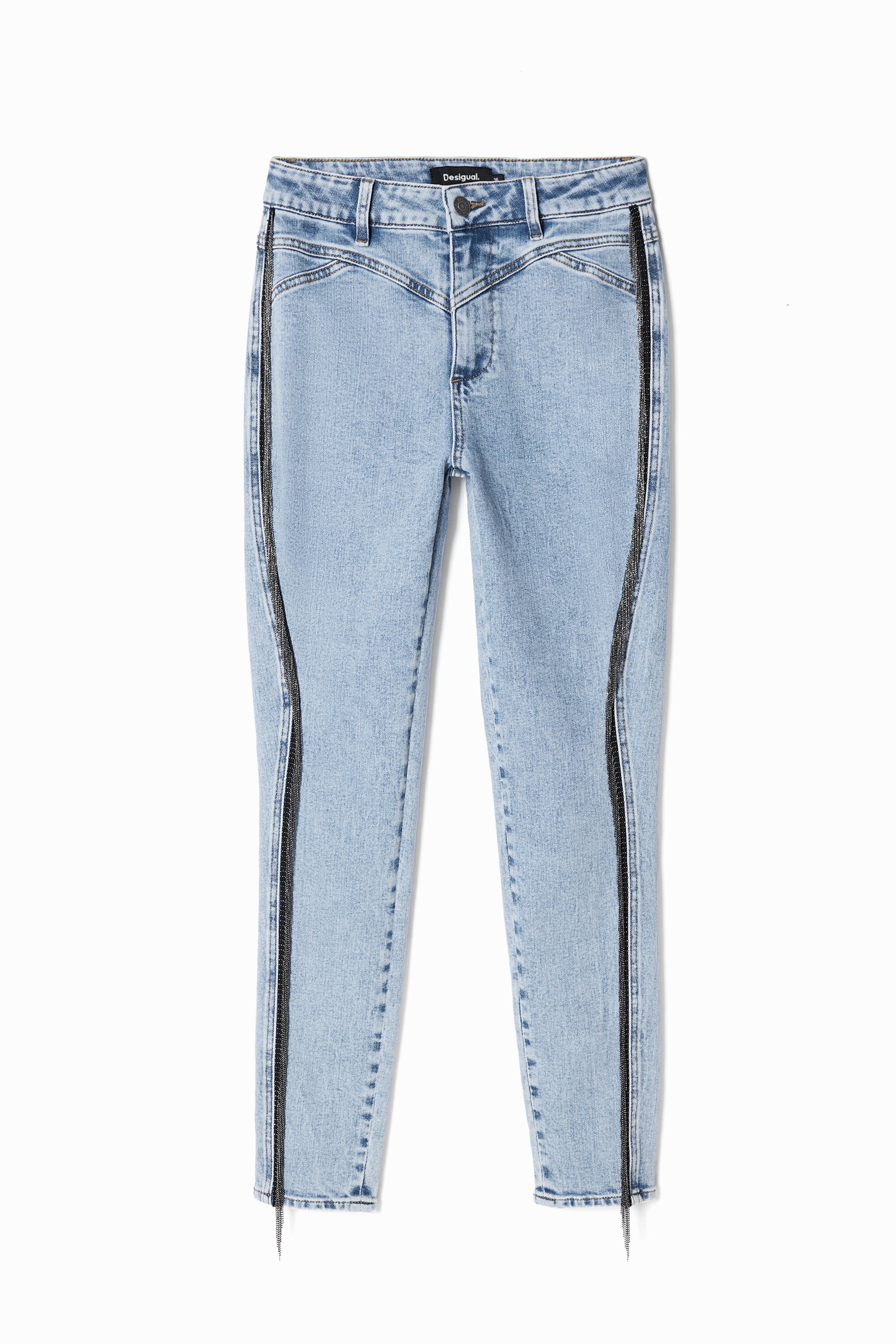 Desigual Vaqueros Skinny con Flecos para Hombre Desigual Vaqueros Skinny con Flecos para Hombre