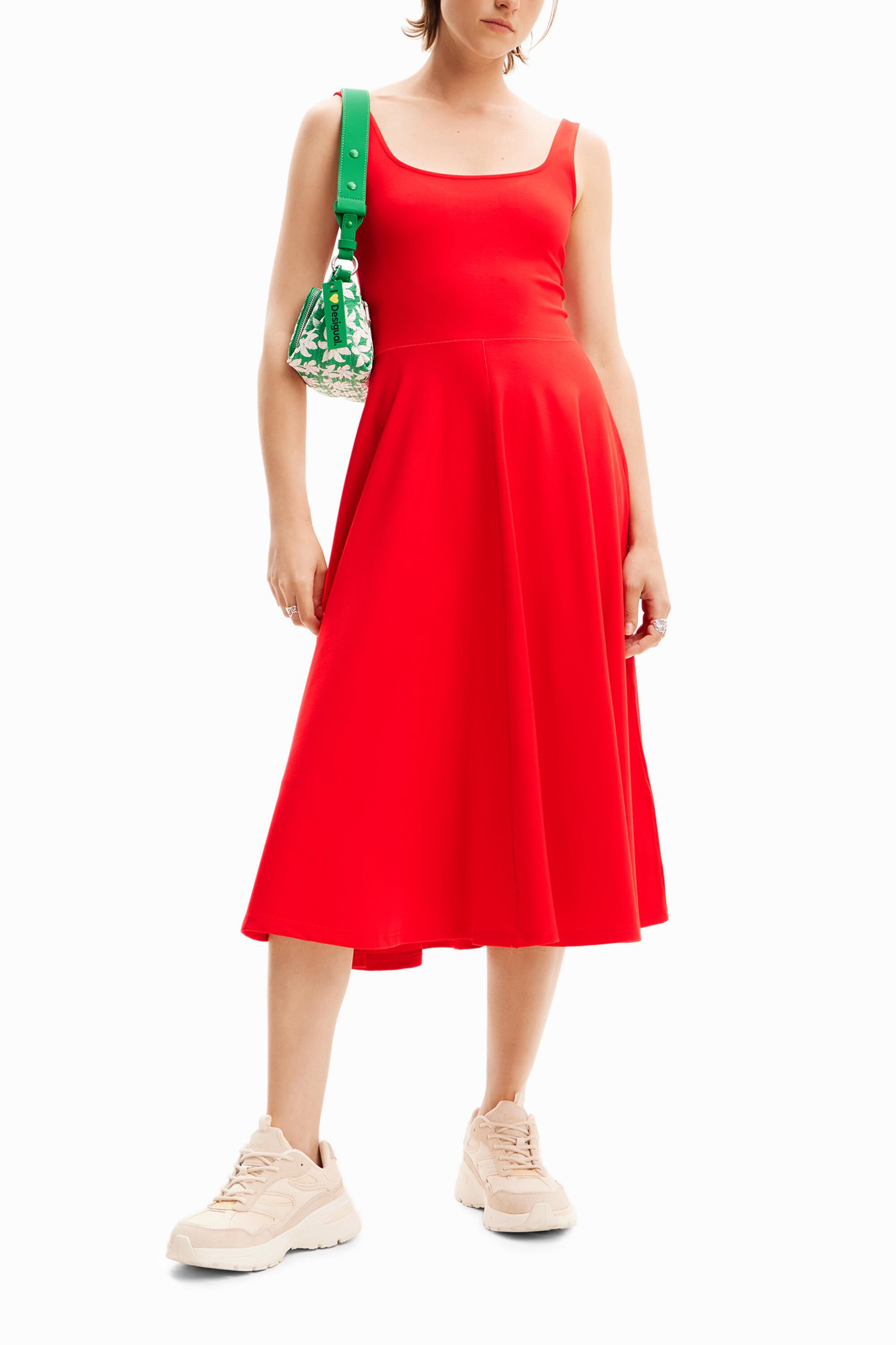 Vestido midi Desigual de tirantes Vestido midi Desigual de tirantes