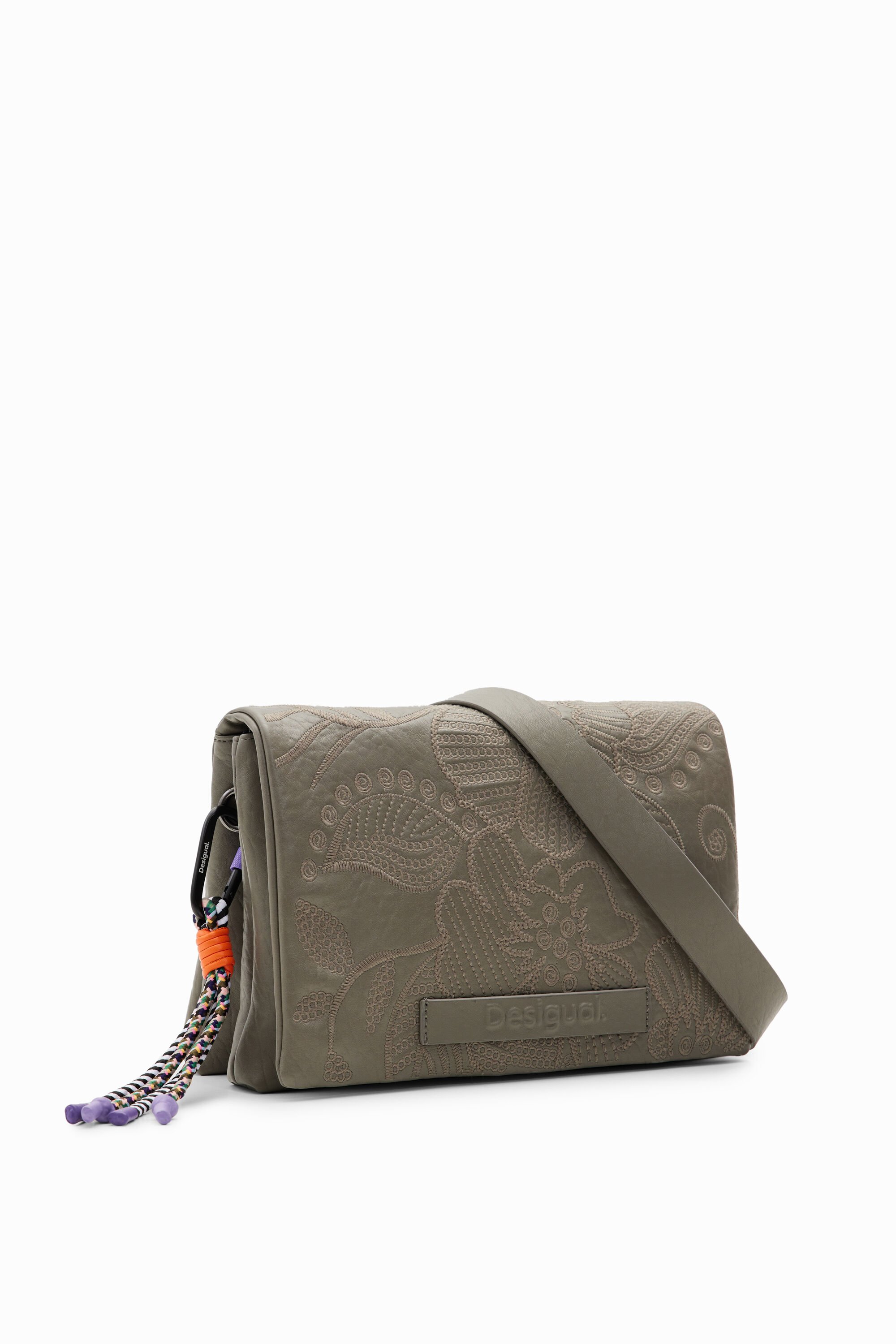 Desigual Bandolera Mediana Bordado Flores Desigual Bandolera Mediana Bordado Flores