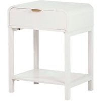 Mesita Auxiliar Pino Blanco Dorado 48x36x61 Cm