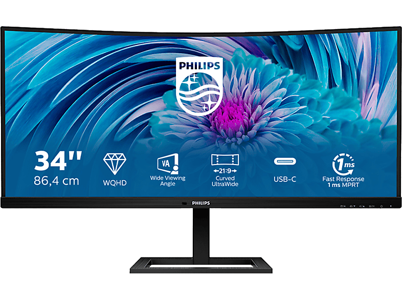 Monitor Philips 346E2CUAE/00 34" QHD 100Hz Curvo