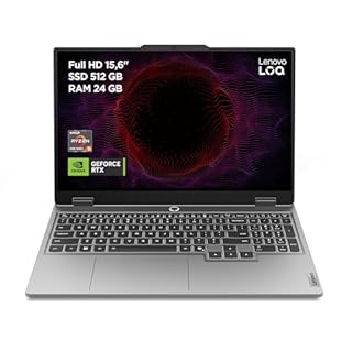 Ordenador Portátil Gaming Lenovo LOQ Gen 9 15.6" FHD 144 Hz, AMD Ryzen 5 7235HS, NVIDIA GeForce RTX 3050, 24 GB RAM, 512 GB SSD