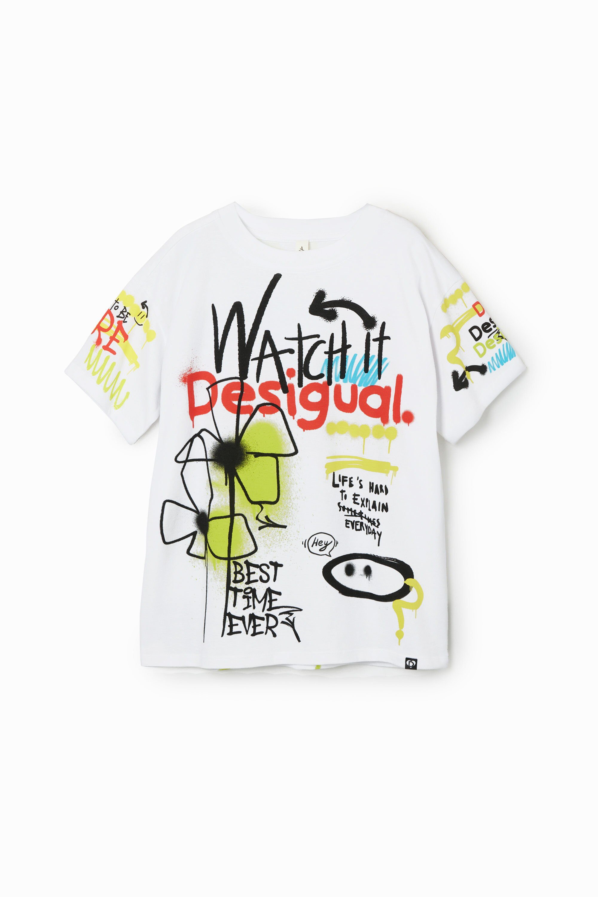Desigual Camiseta mensajes graffiti hombre Desigual Camiseta mensajes graffiti hombre
