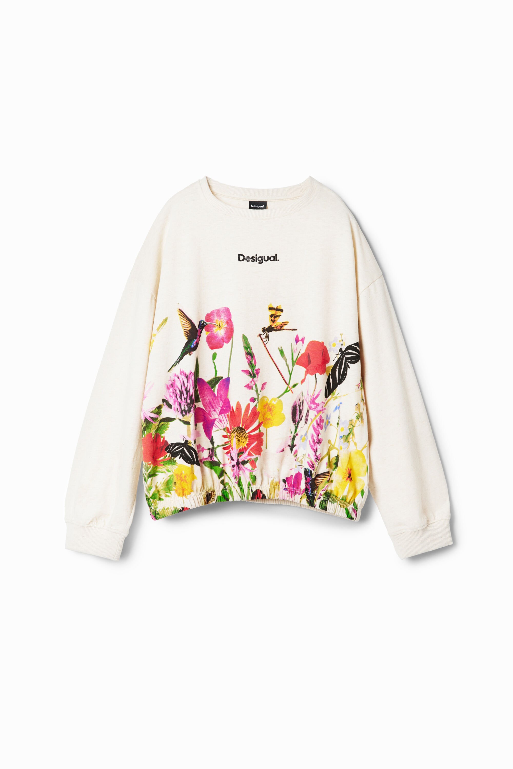 Desigual Camiseta abullonada flores para hombre Desigual Camiseta abullonada flores para hombre