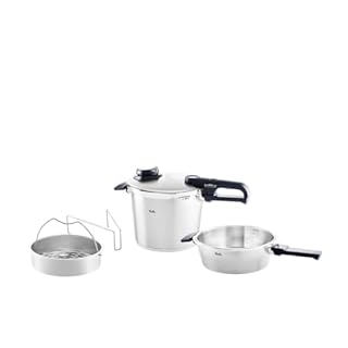 Fissler Vitavit Premium Juego de Ollas a Presión de 4 Piezas con Olla de 6L y 2.5L compatible con Inducción