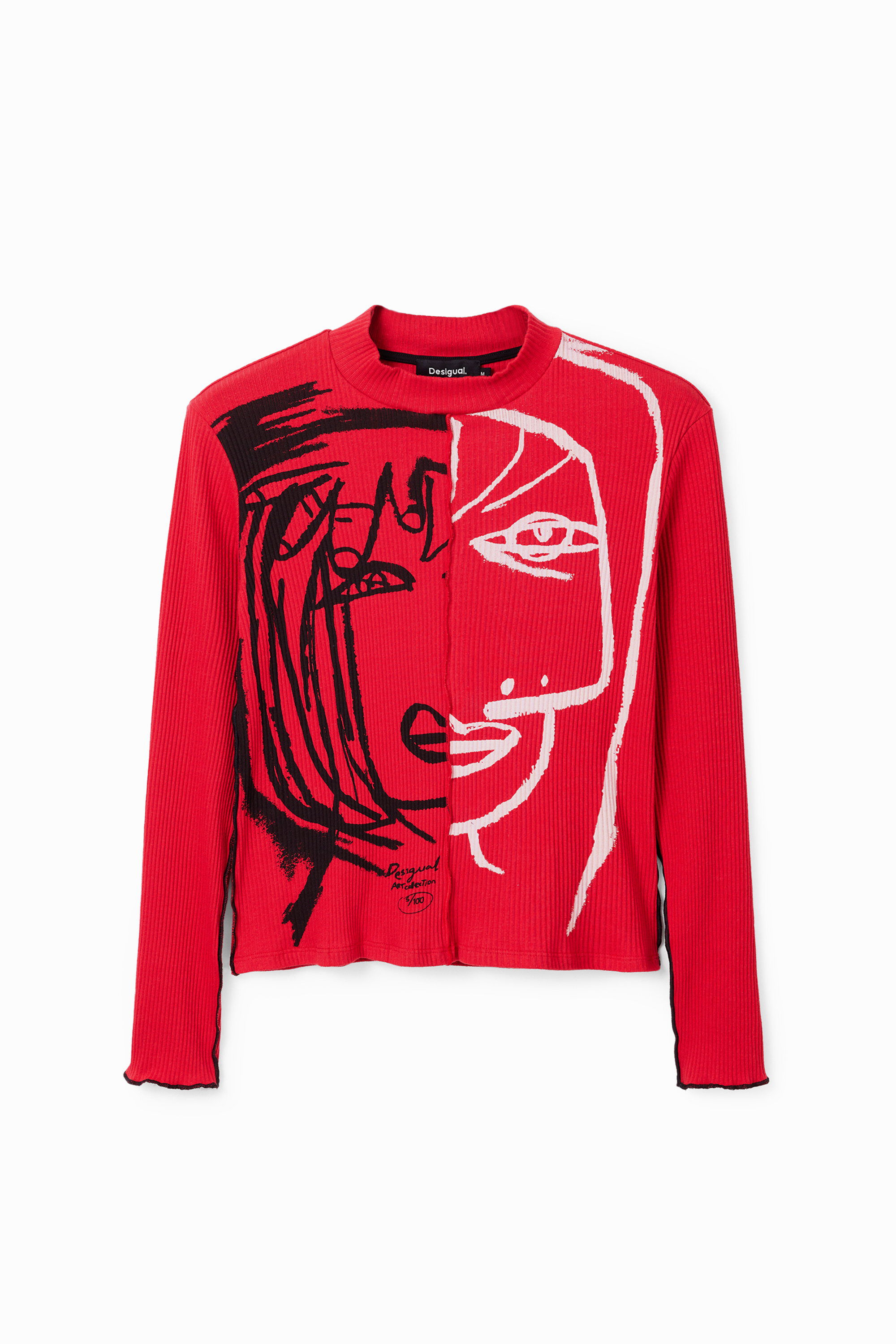 Camiseta canalé cara fehombre Desigual
