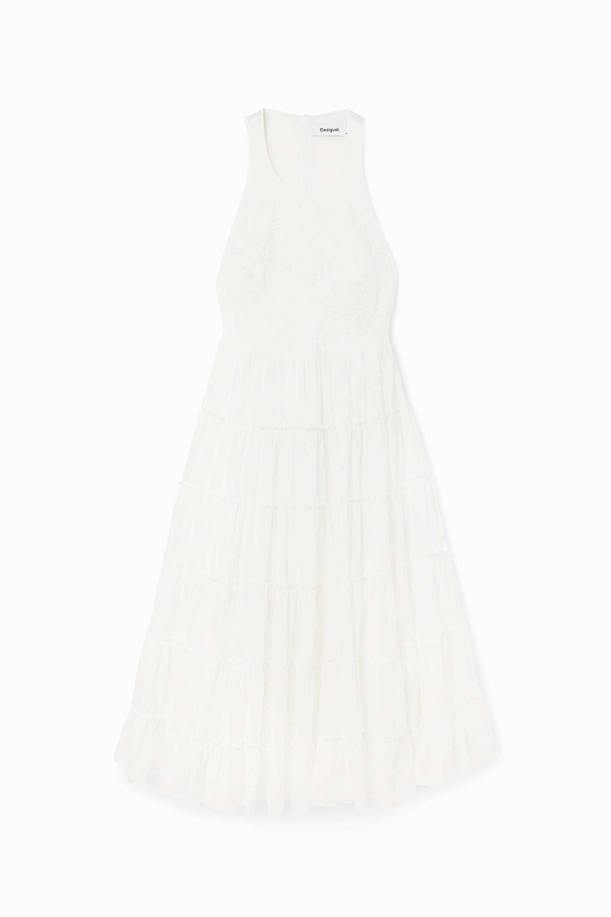 Vestido midi escotado "Le Bambou" de Desigual x Christian Lacroix