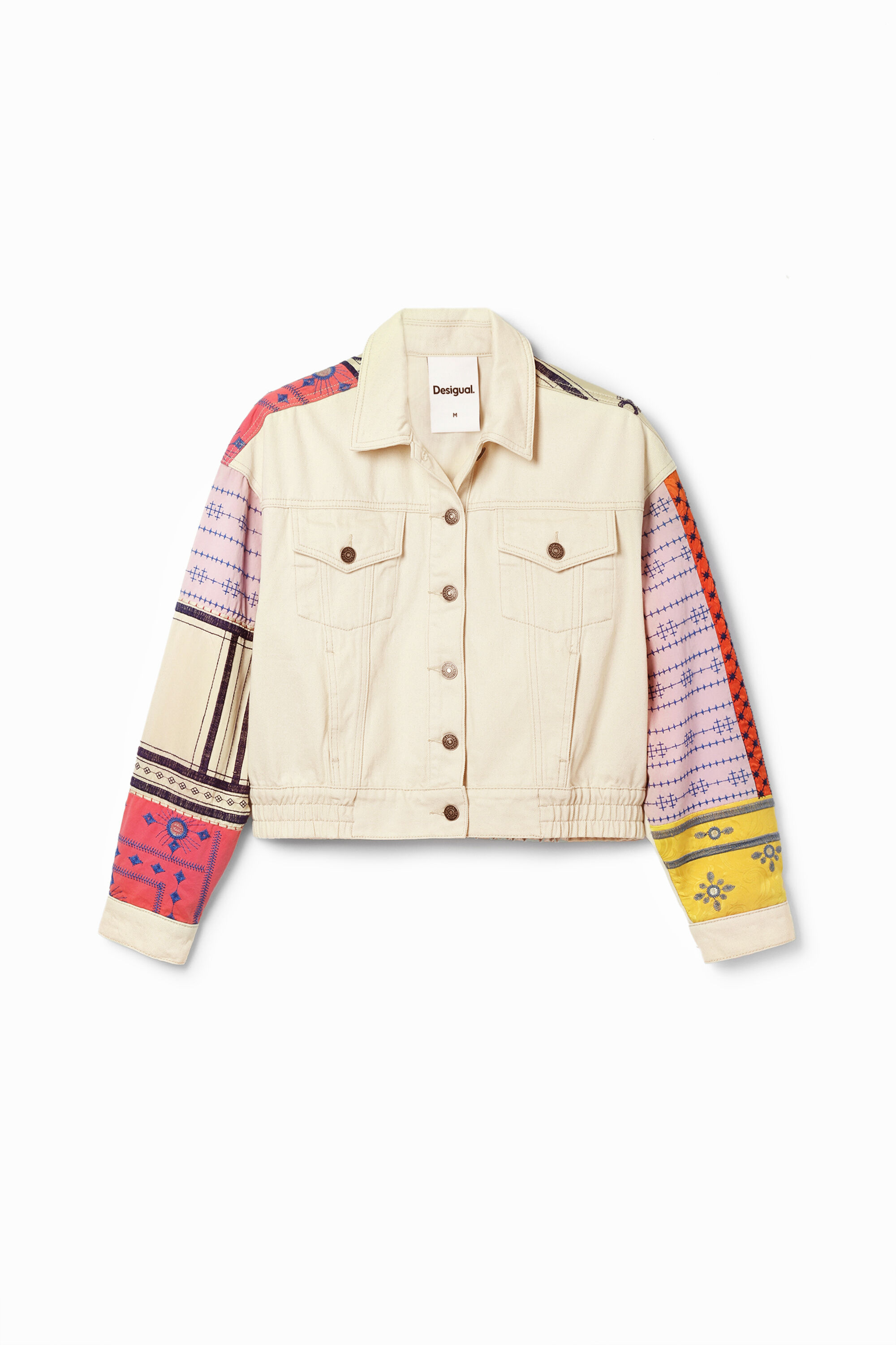 Chaqueta vaquera corta bordados fehombre