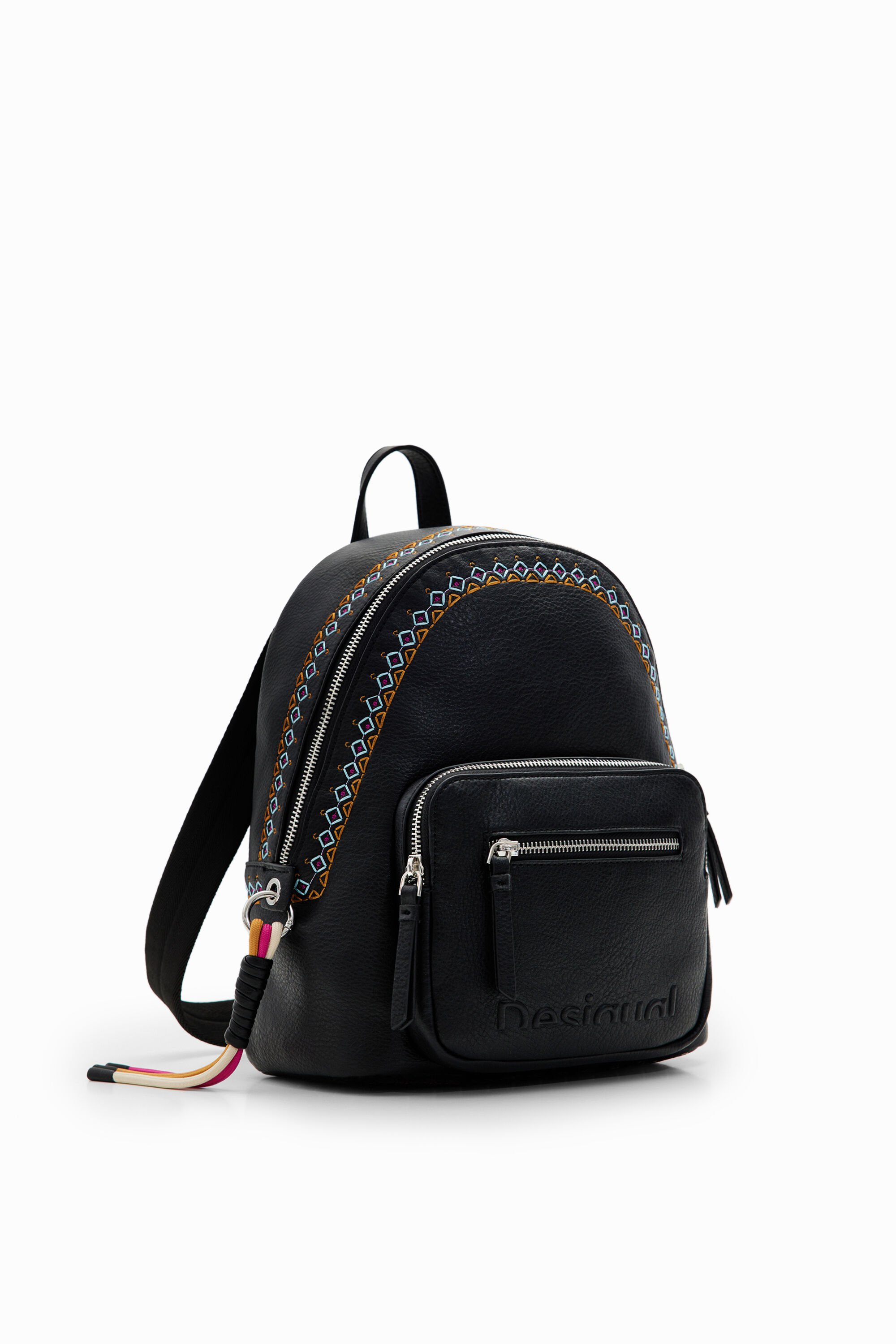 Mochila Desigual Pequeña Bordados