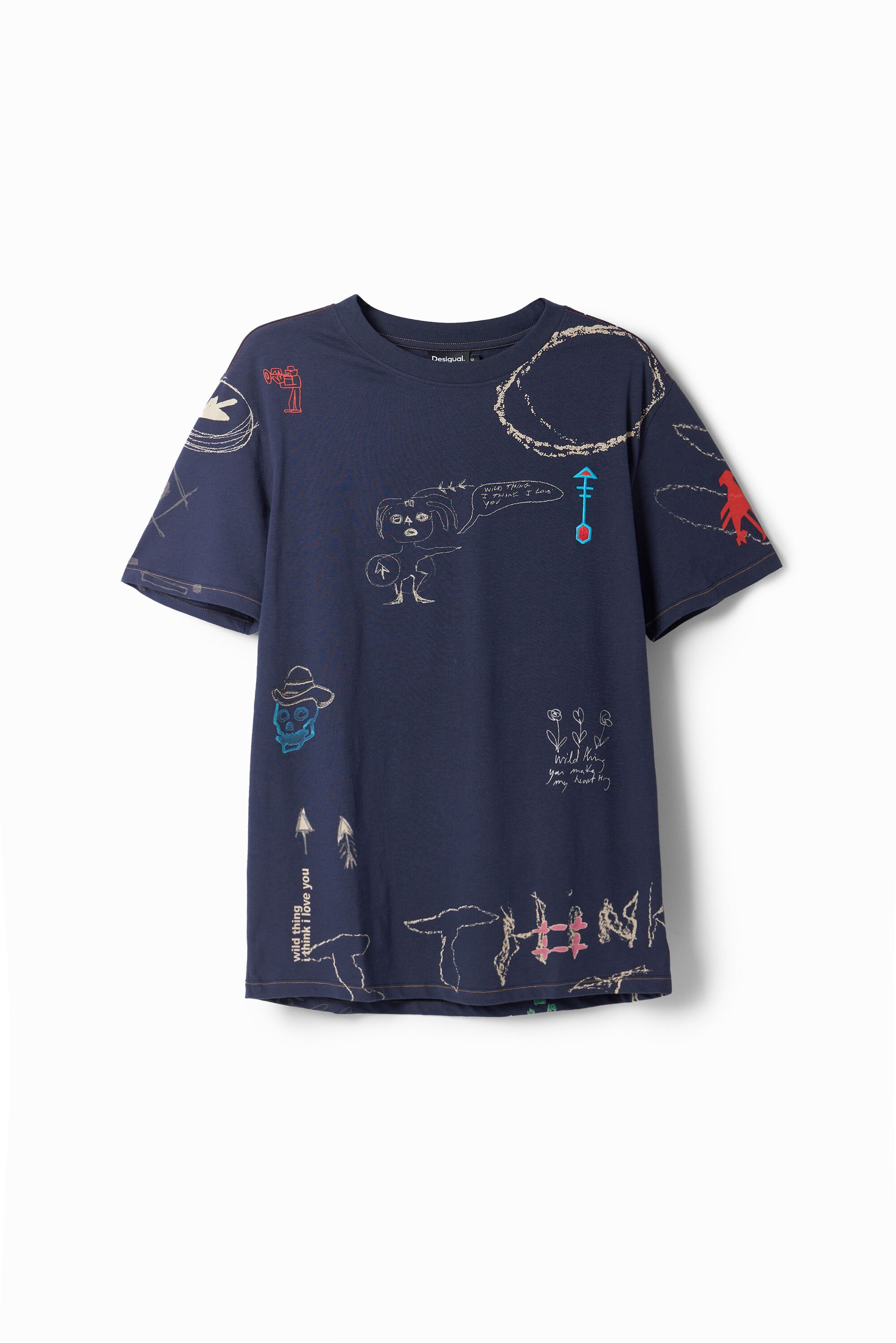 Camiseta Desigual con Ilustraciones de Flecha para Hombre