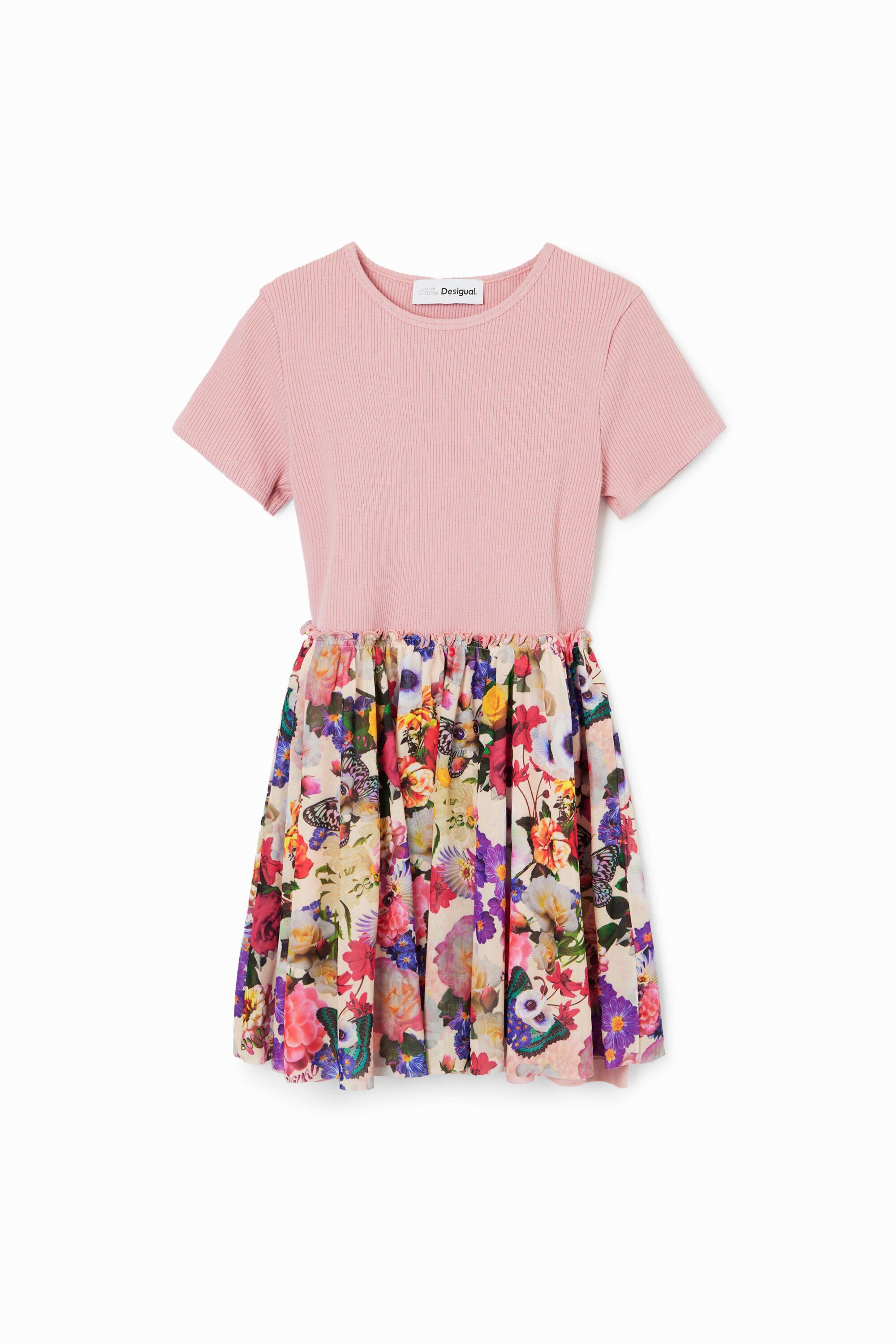 Vestido combinado flores Desigual