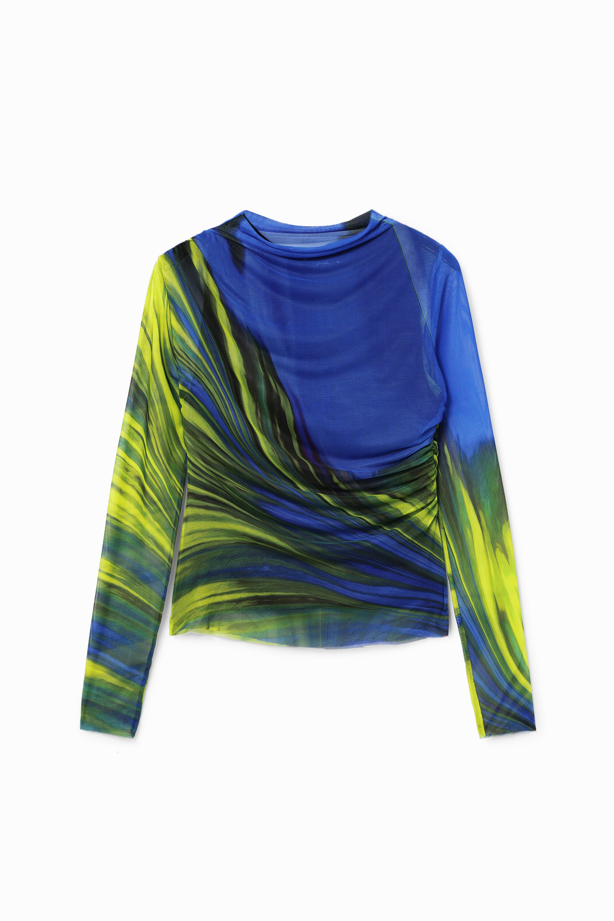Camiseta Fruncida Tul Ondas Fe Desigual