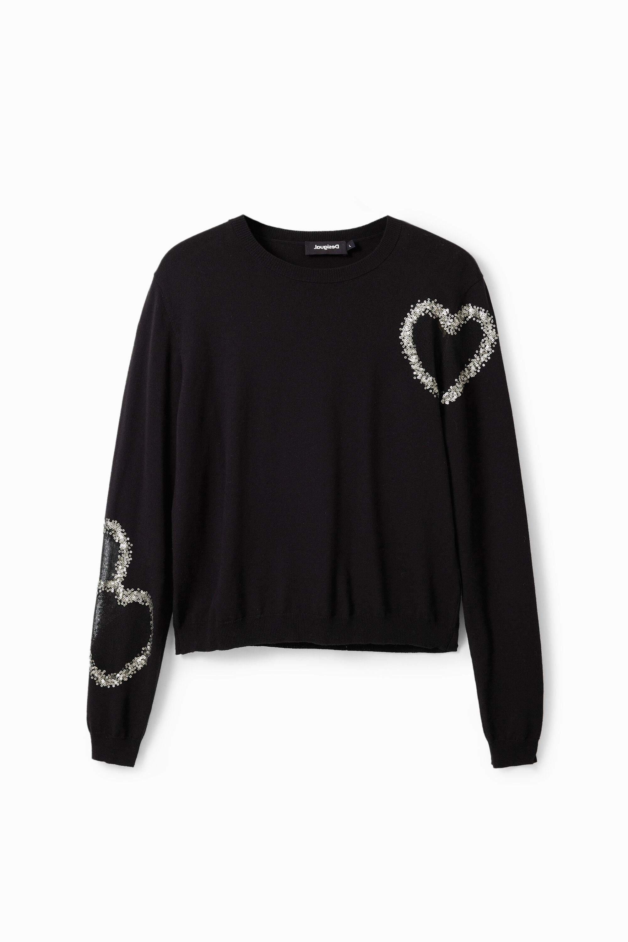 Jersey Desigual Fino Slim Corazones Fe
