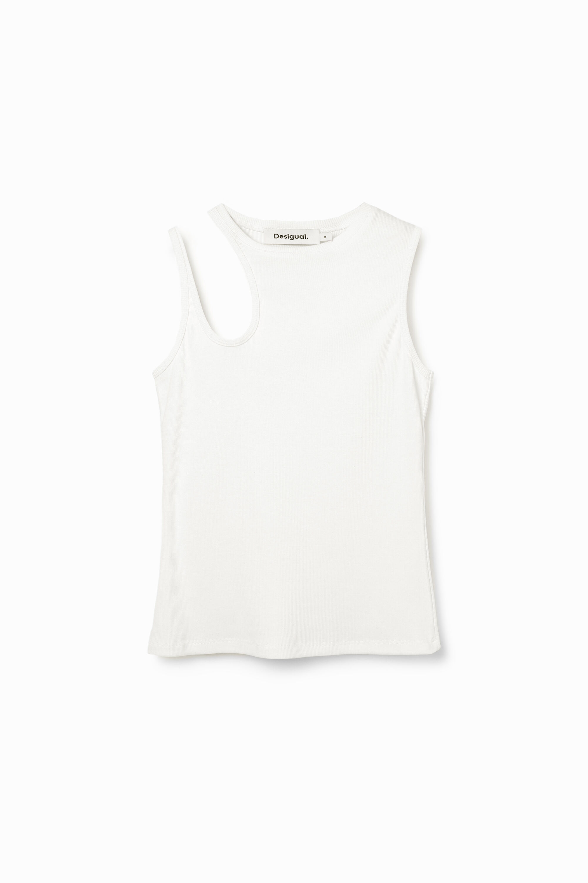 Camiseta canalé cut-out Desigual para mujer